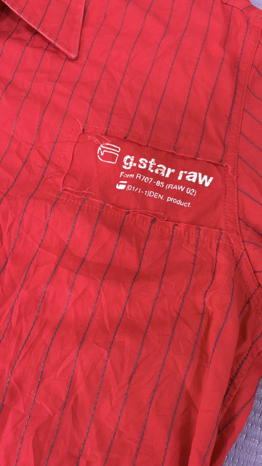 G-Star G STAR SHIRT STRIPED RED CASUAL Size US XL / EU 56 / 4 - 3 Thumbnail