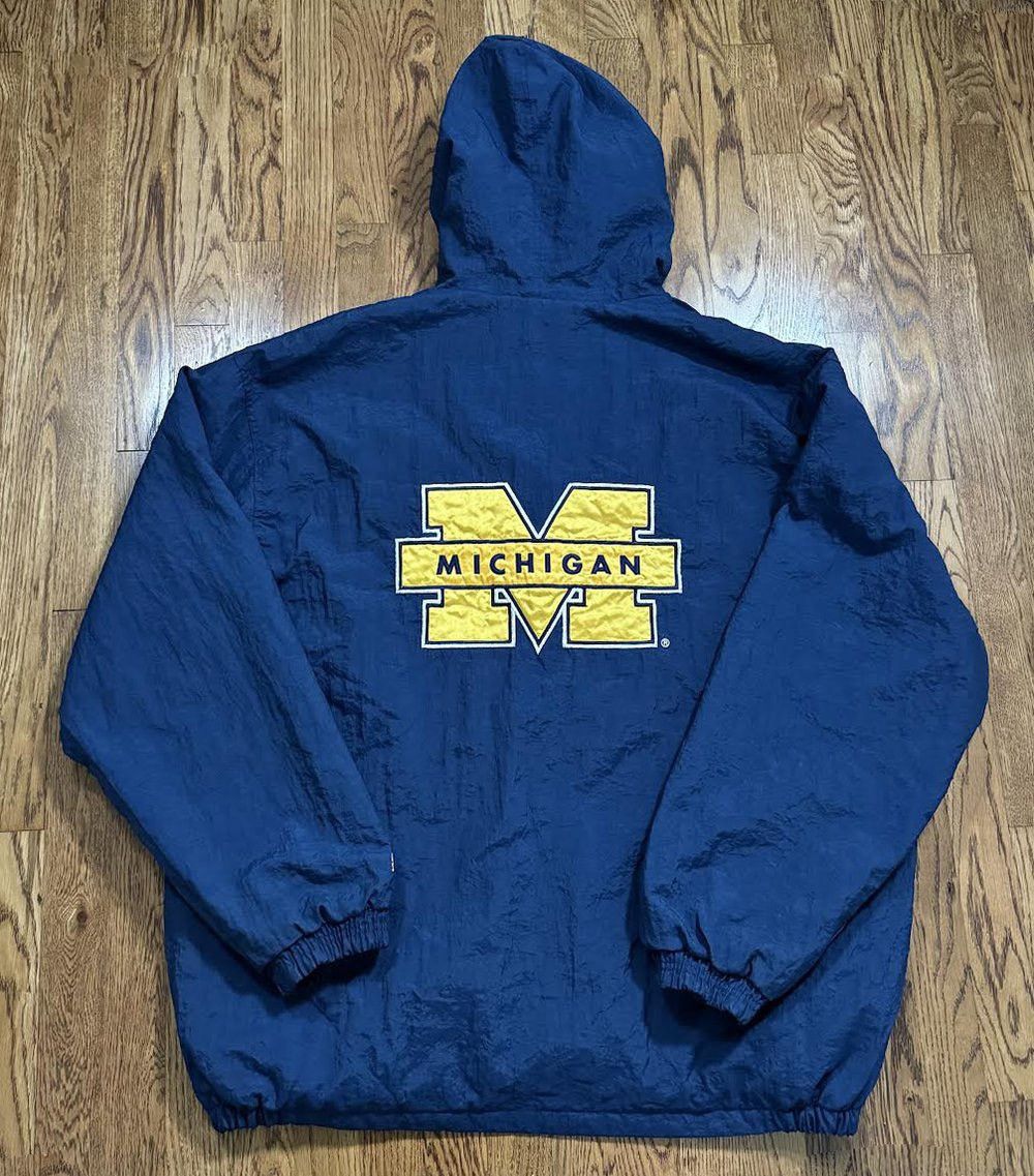 Starter × Vintage Vintage Starter Michigan Wolverines Hooded Jacket (Size XL) Size US XL / EU 56 / 4 - 3 Thumbnail