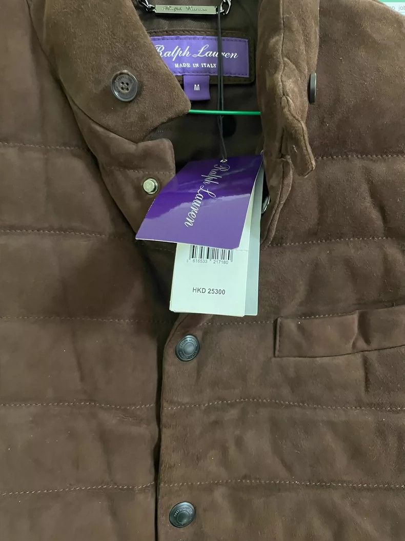 RRL Ralph Lauren RRL Ralph Lauren Purple Label Dark Coffee Lamb Skin Down V Size 40R - 4 Thumbnail