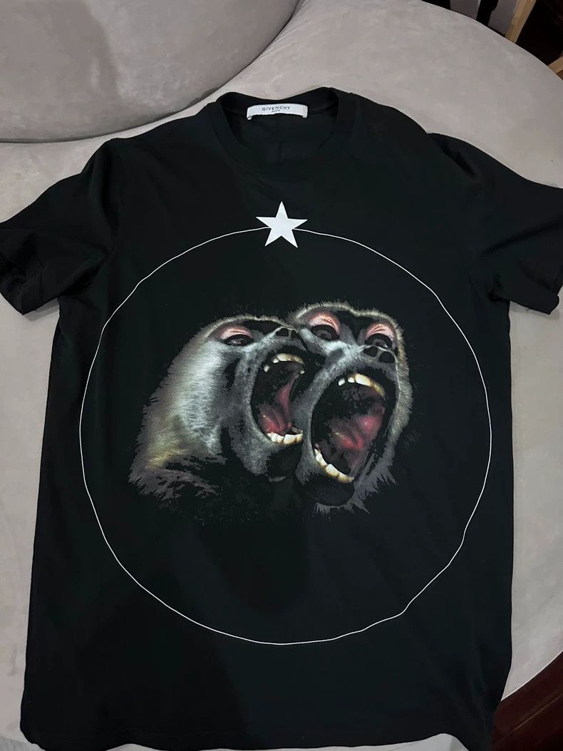 Givenchy Givenchy Monkey Short Sleeve Size US S / EU 44-46 / 1 - 1 Thumbnail