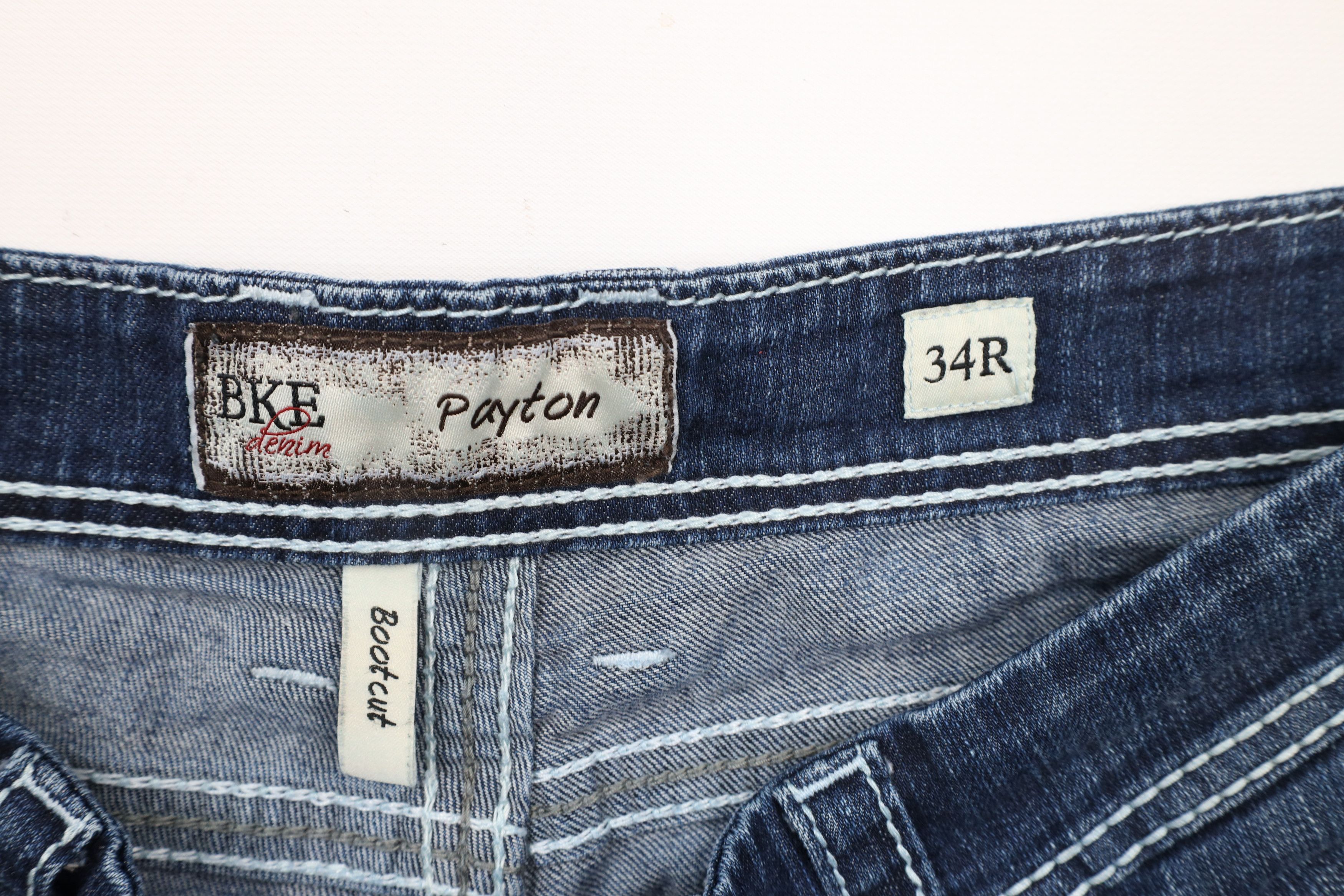 BKE × Vintage Buckle BKE Payton Thick Stitch Bootcut Stretch Denim Jeans Size 34" / US 12 / IT 48 - 7 Thumbnail