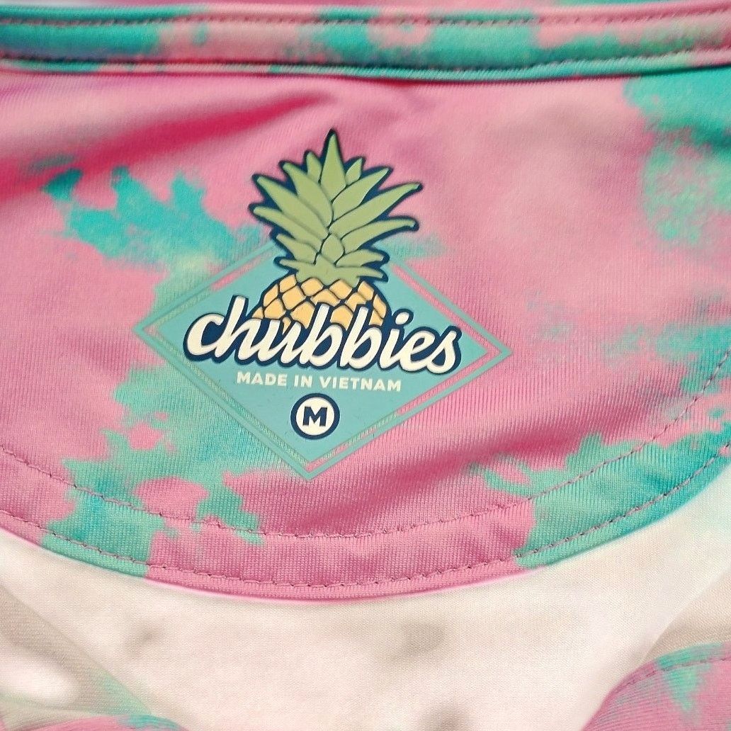 Chubbies Chubbies Pink Blue Tie Dye Performance Golf Polo UPF Wicking Size US M / EU 48-50 / 2 - 4 Thumbnail