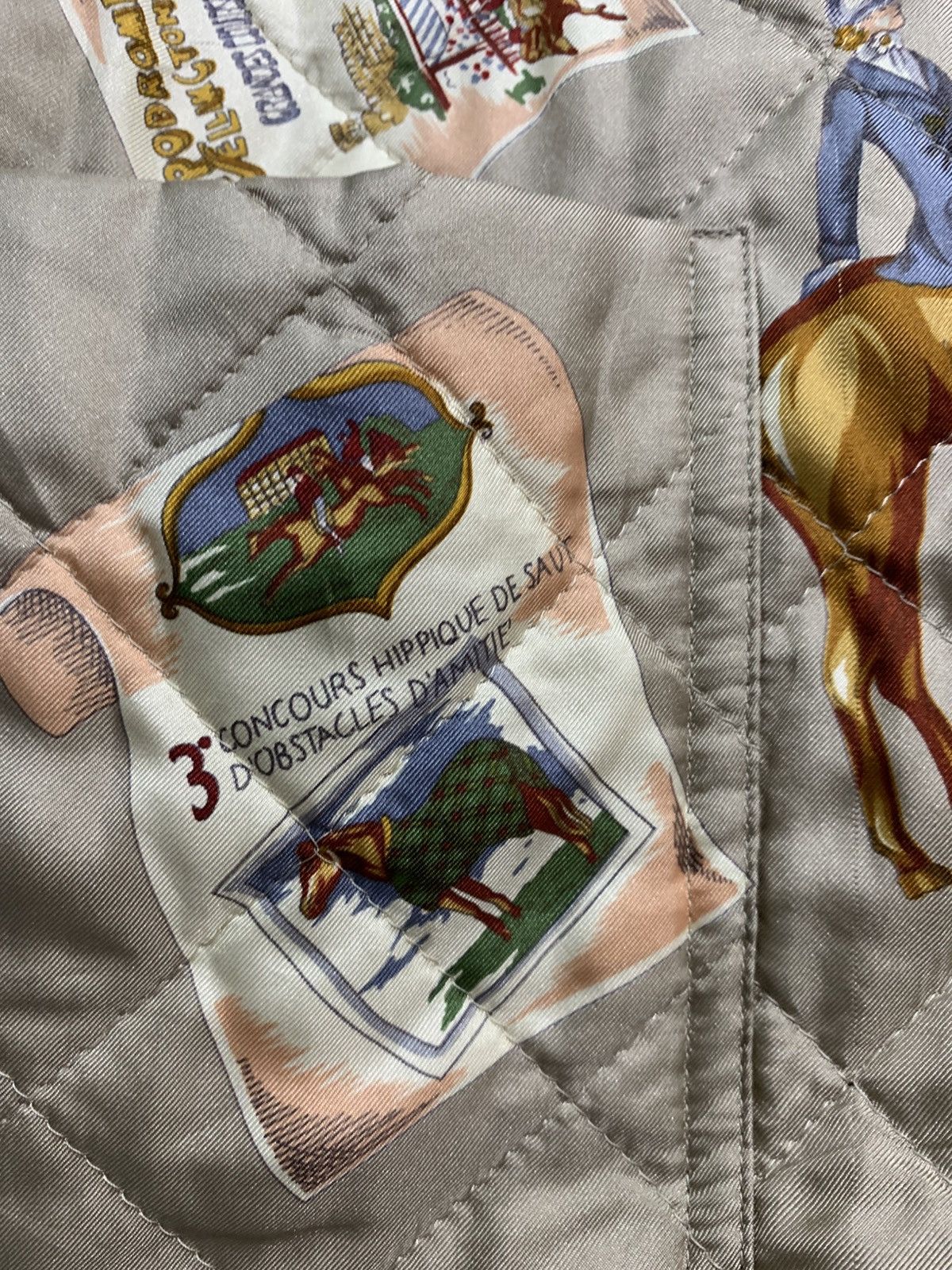 Burberry 🔥VTG BURBERRY EQUESTRIAN GRAPHIC PRINT QUILTED JACKET Size US M / EU 48-50 / 2 - 9 Thumbnail
