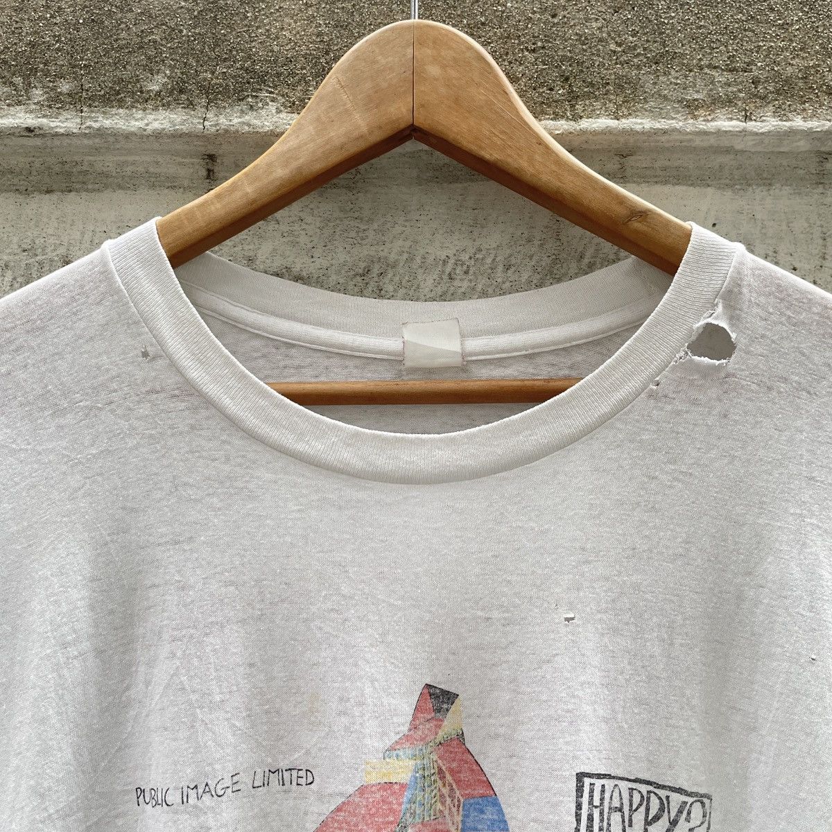 Band Tees Vintage PIL Public Image Ltd. Happy? T-Shirt Size US XL / EU 56 / 4 - 4 Thumbnail