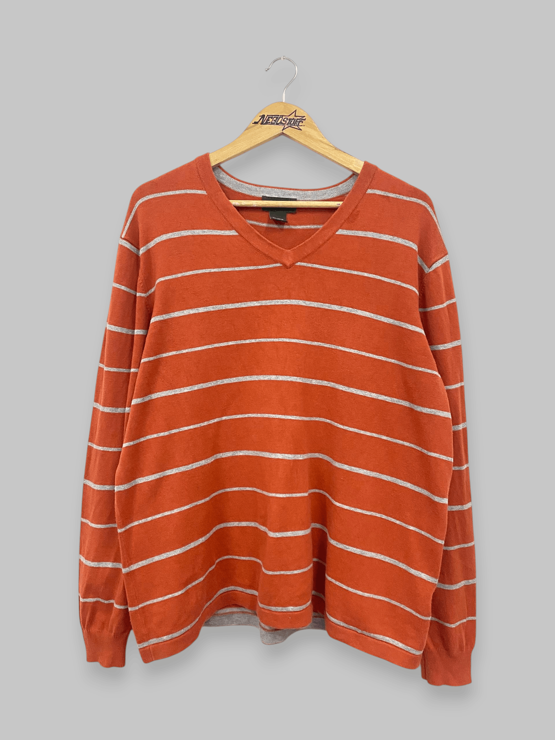Eddie Bauer Vintage Eddie Bauer V neck stripe shirt longsleeve Size US L / EU 52-54 / 3 - 1 Thumbnail