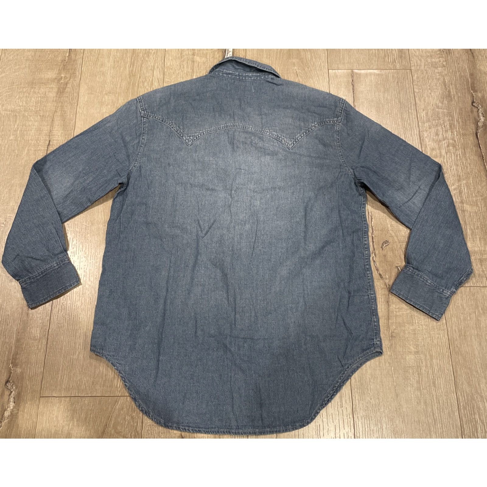 Madewell VINTAGE Madewell Western Denim Shirt Women's Size S Blue Snap Button-Up NWT Connet Wash Size S / US 4 / IT 40 - 2 Thumbnail
