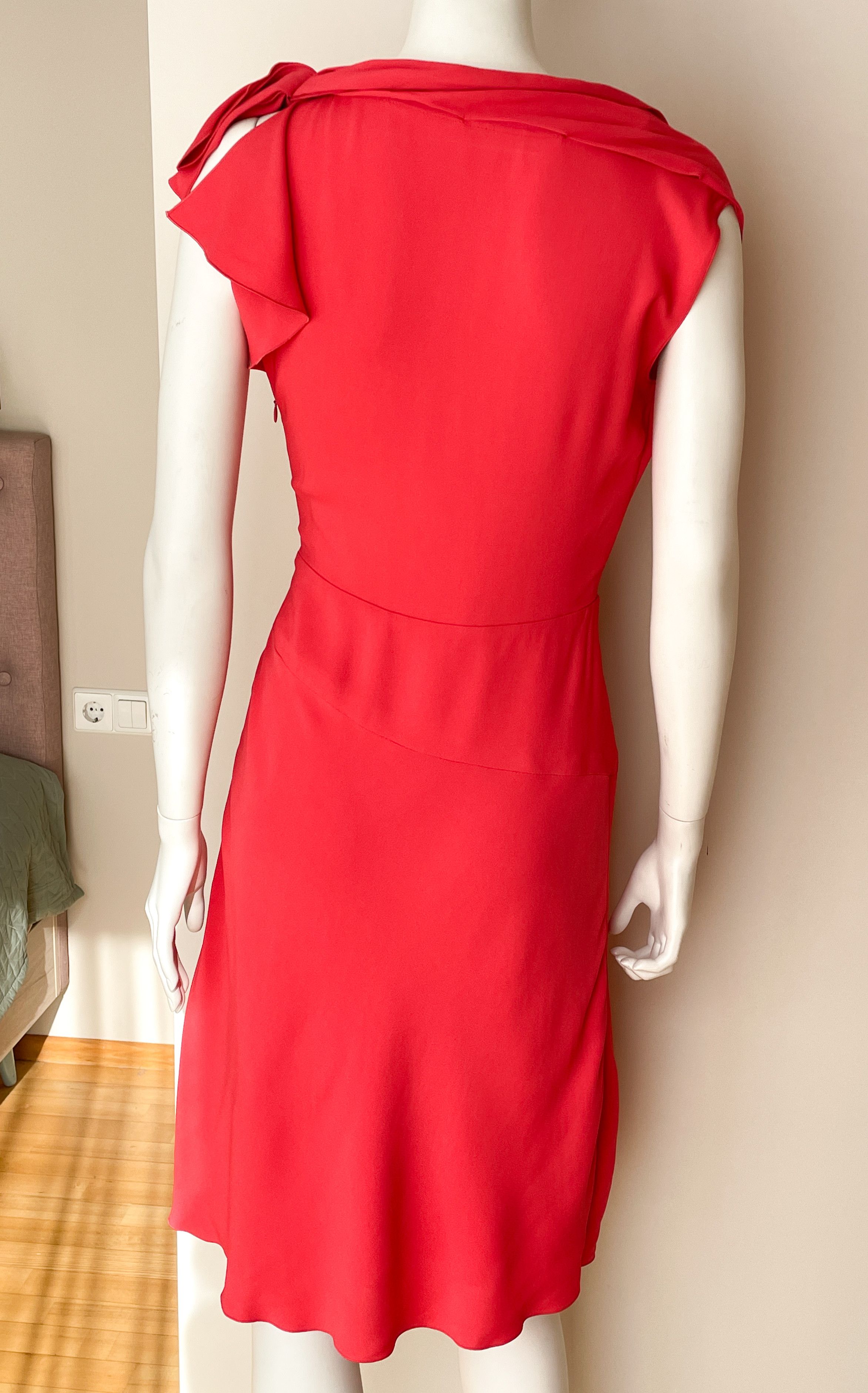 Valentino coral pink silk dress Size XS / US 0-2 / IT 36-38 - 5 Thumbnail
