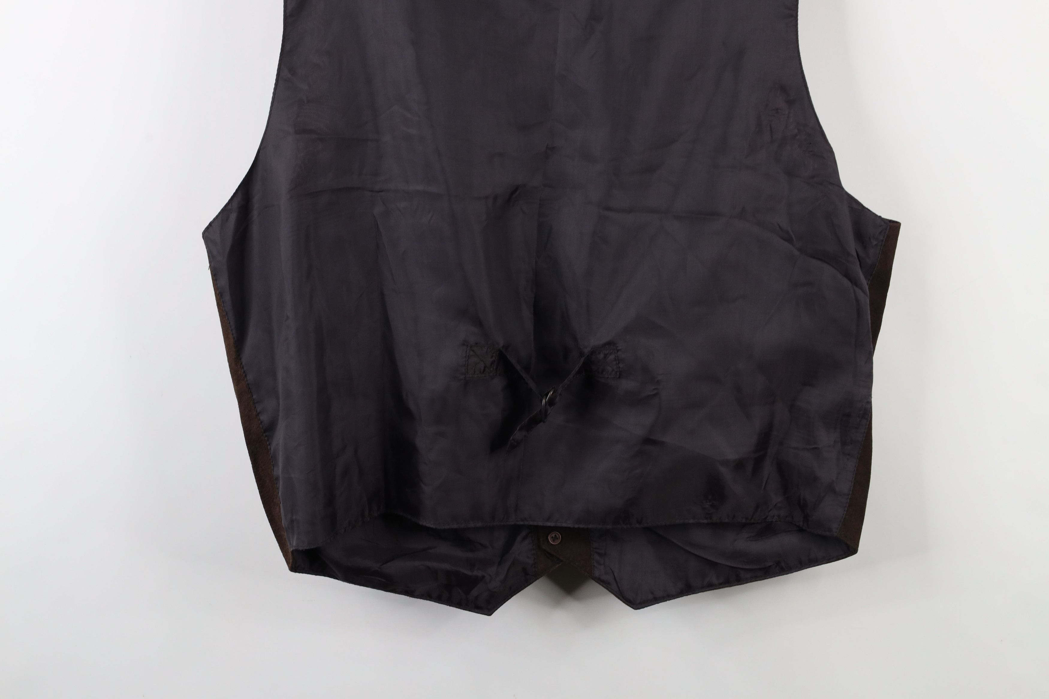 Vintage Vintage 90s Streetwear Buckle Back Suede Leather Vest Jacket Size US XL / EU 56 / 4 - 13 Thumbnail