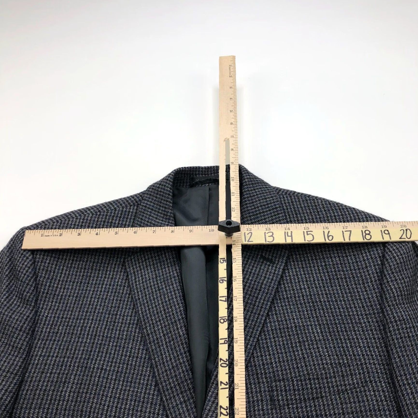 Chaps Chaps 46L Houndstooth 100% Wool Two Button Suit Sport Coat Jacket Shirt not included Size 46R - 4 Thumbnail