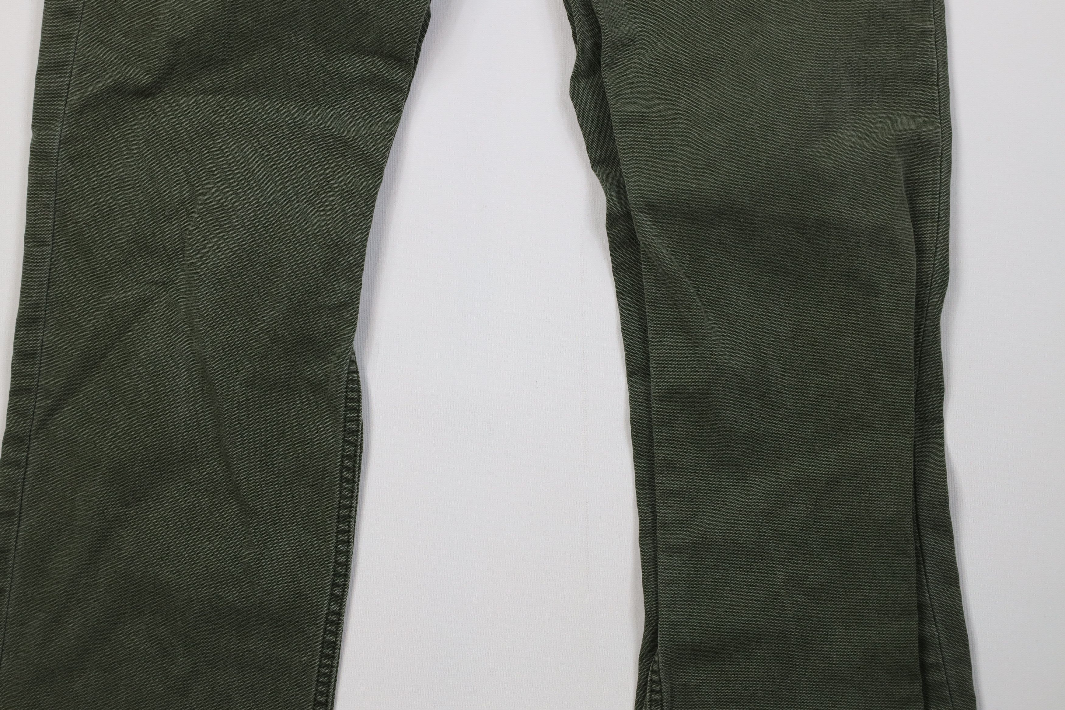Levi's Vintage Y2K Levis 514 Cotton Canvas Straight Leg Jeans Green Size US 32 / EU 48 - 3 Thumbnail