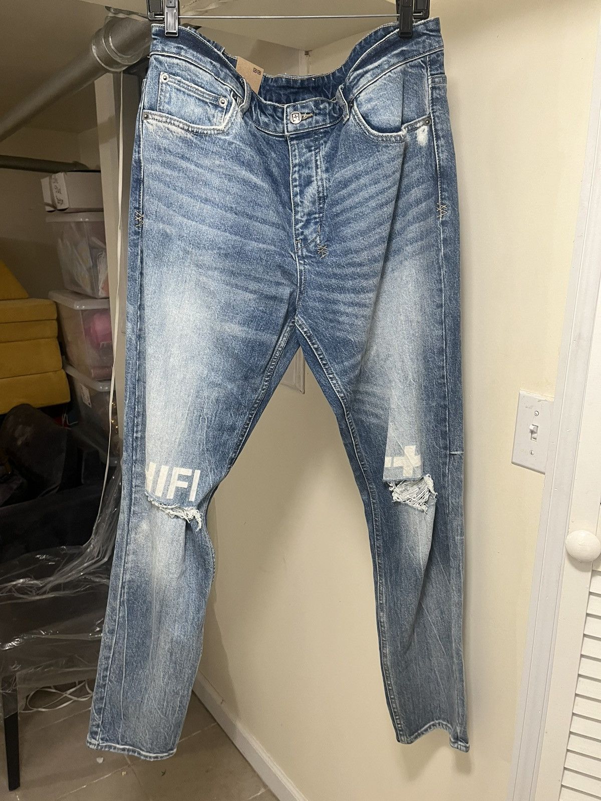 Ksubi Ksubi Distressed Light Wash Denim Jeans Sz 36 Size US 36 / EU 52 - 1 Thumbnail