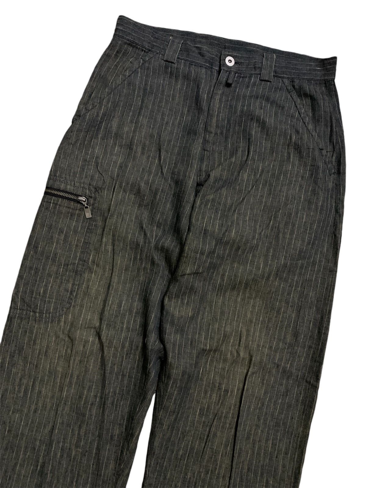 Issey Miyake 💥Vintage Nazareno Gabrielli Stripe Wide Pant Size US 30 / EU 46 - 2 Thumbnail