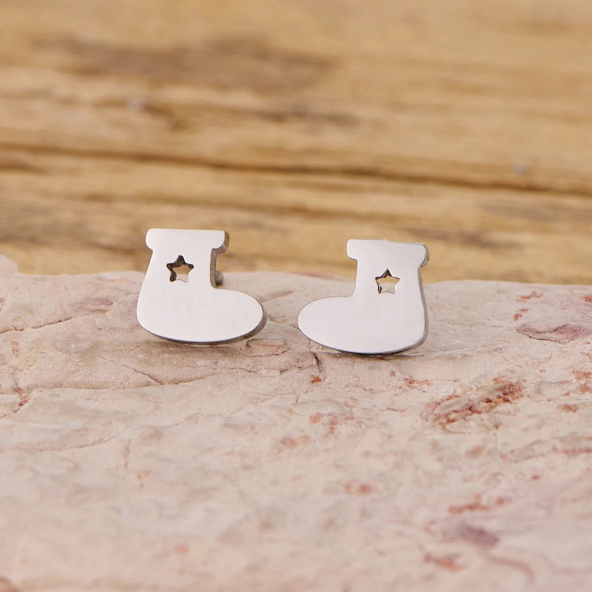 Jewelry Christmas Shoe Stud Earrings Charm Earring Gift Size ONE SIZE - 1 Preview