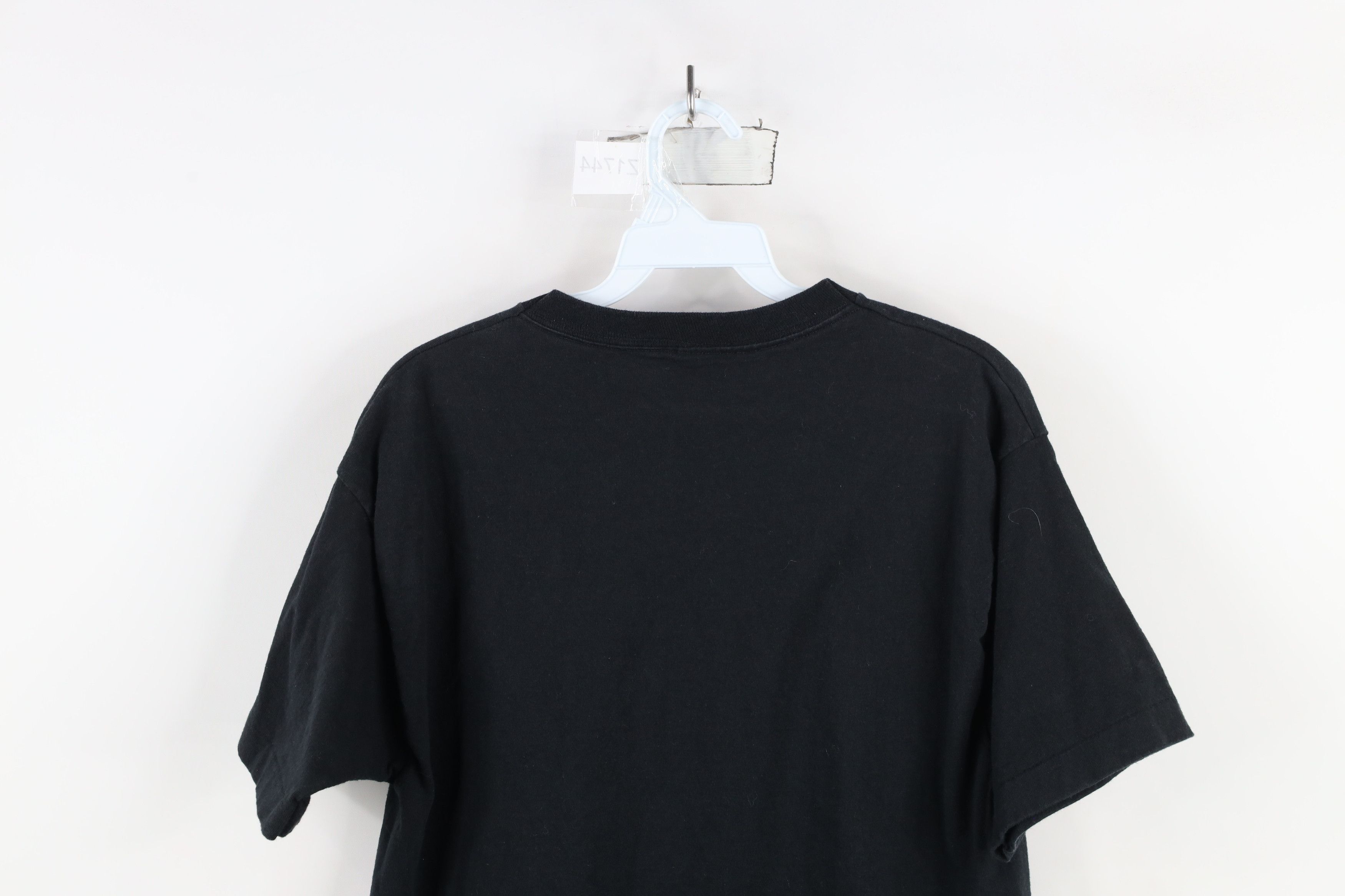 Vintage Vintage 90s Streetwear Blank Heavy Cotton T-Shirt Black USA Size US S / EU 44-46 / 1 - 7 Thumbnail