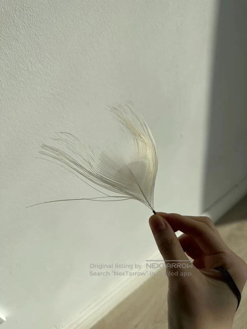 Ann Demeulemeester ann demeulemeester Feather necklace White silver pendant ch Size ONE SIZE - 6 Thumbnail