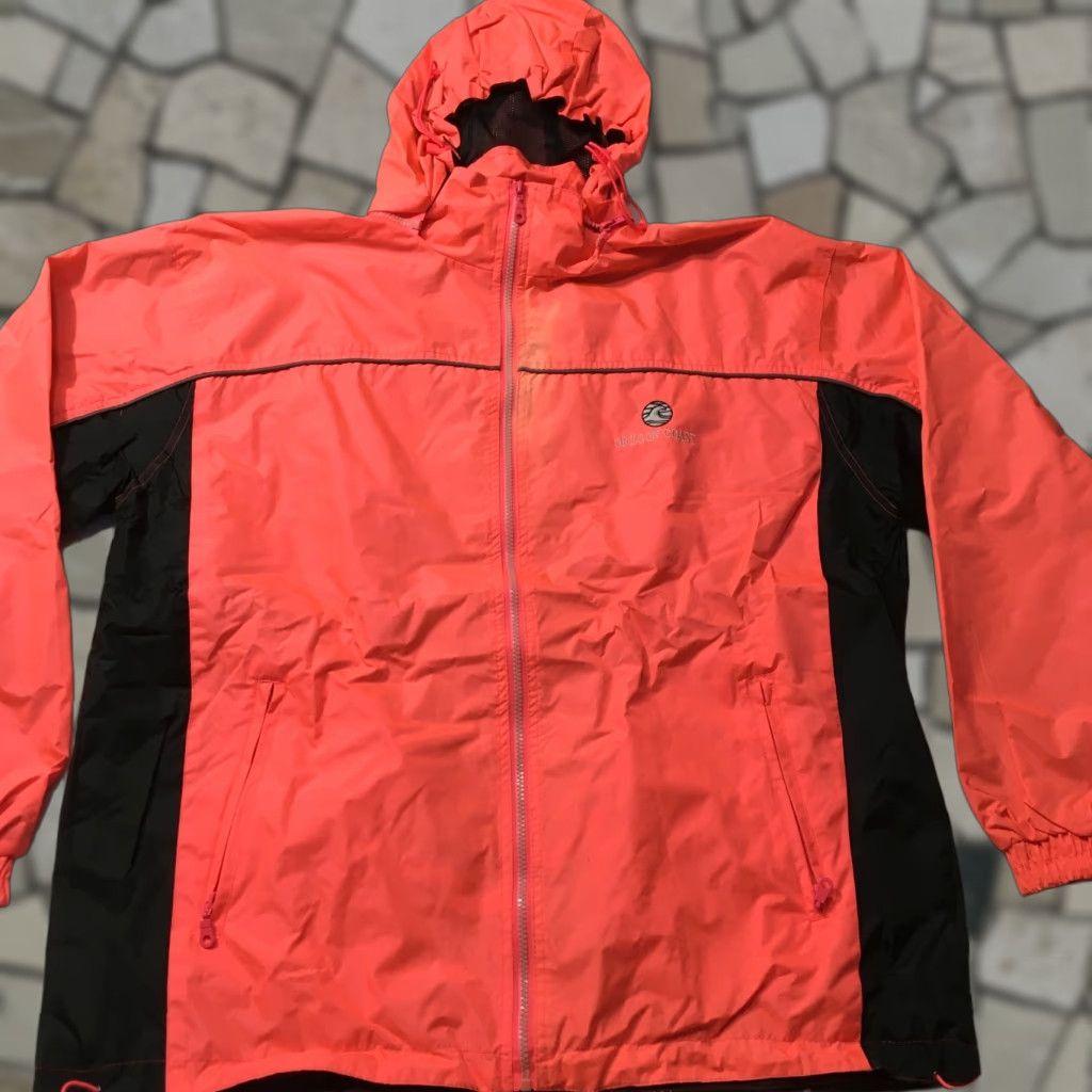 Vintage Cheneral Jacket Mens 2XL Hooded Full Zip Pink Black Rain Oregon Coast Windbreaker Reversible Lined Polyester Embroidered Coat Unknown Size US XXL / EU 58 / 5 - 1 Thumbnail