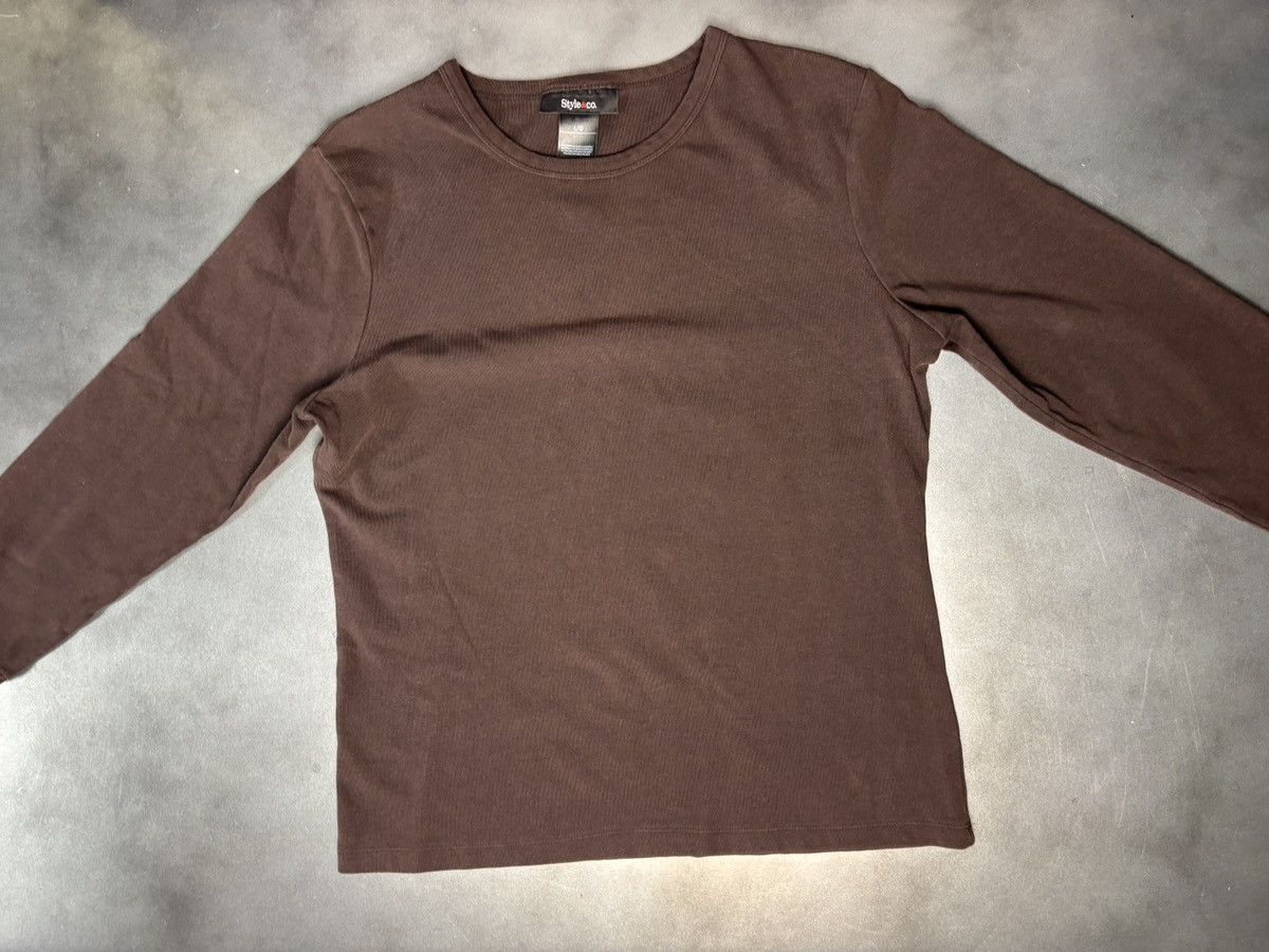 Style & Co × Vintage 2000s Vintage Longsleeve Shirt Stretch Womens Size L / US 10 / IT 46 - 6 Thumbnail