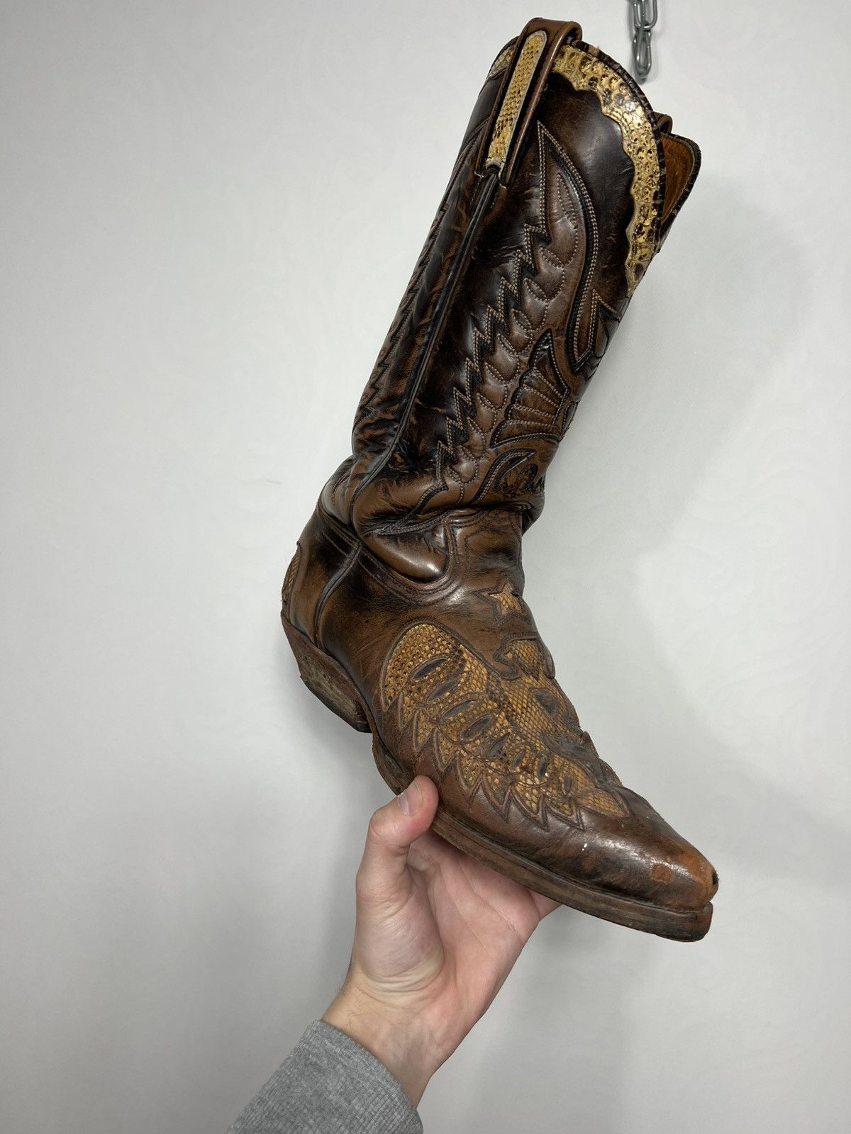 Vintage Vintage SENDRA Cowboy Leather Print Hand Tooled Boots Shoes Size US 10 / EU 43 - 6 Thumbnail