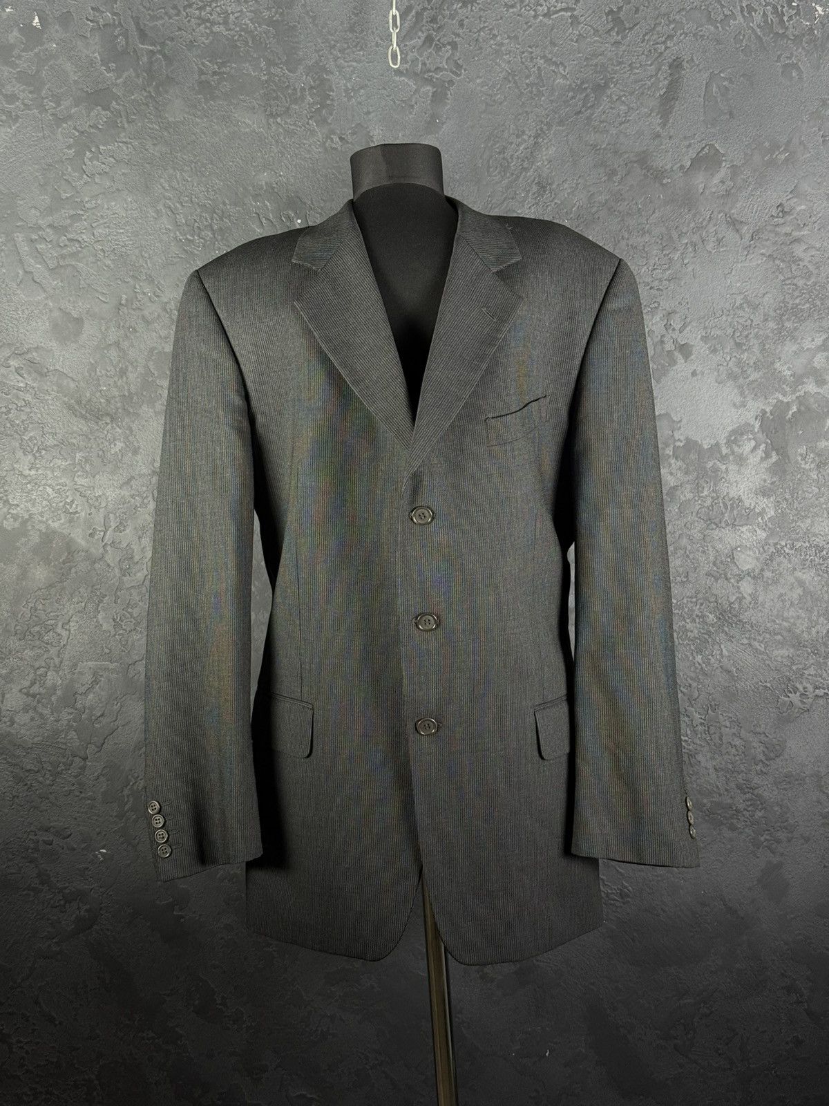 Valentino VTG 80s Valentino Uomo Men's Wool Blazer Italy Size 54 R Size 54R - 2 Thumbnail