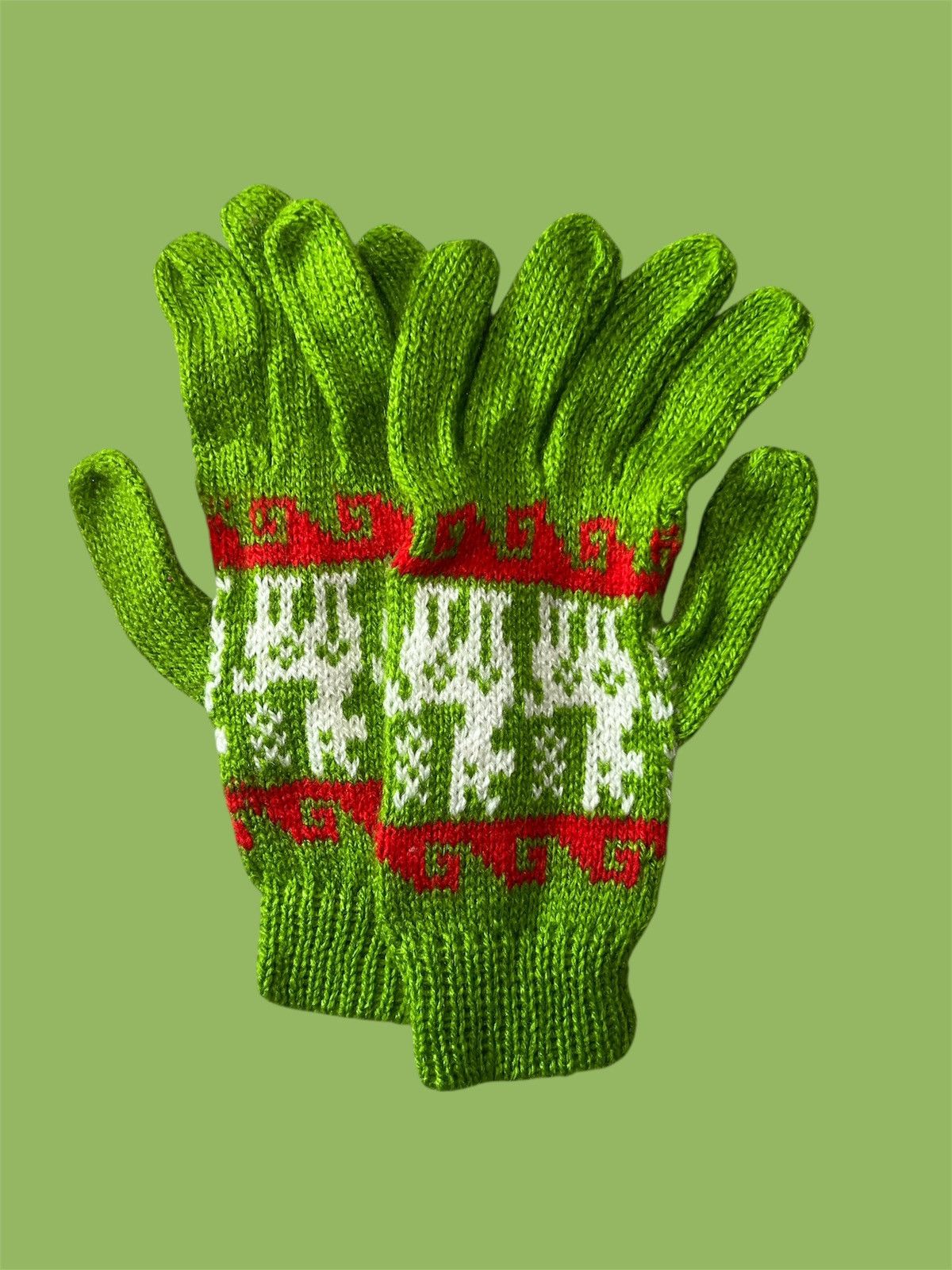 Other Handmade Alpaca Wool Gloves from Peru Size ONE SIZE - 2 Thumbnail