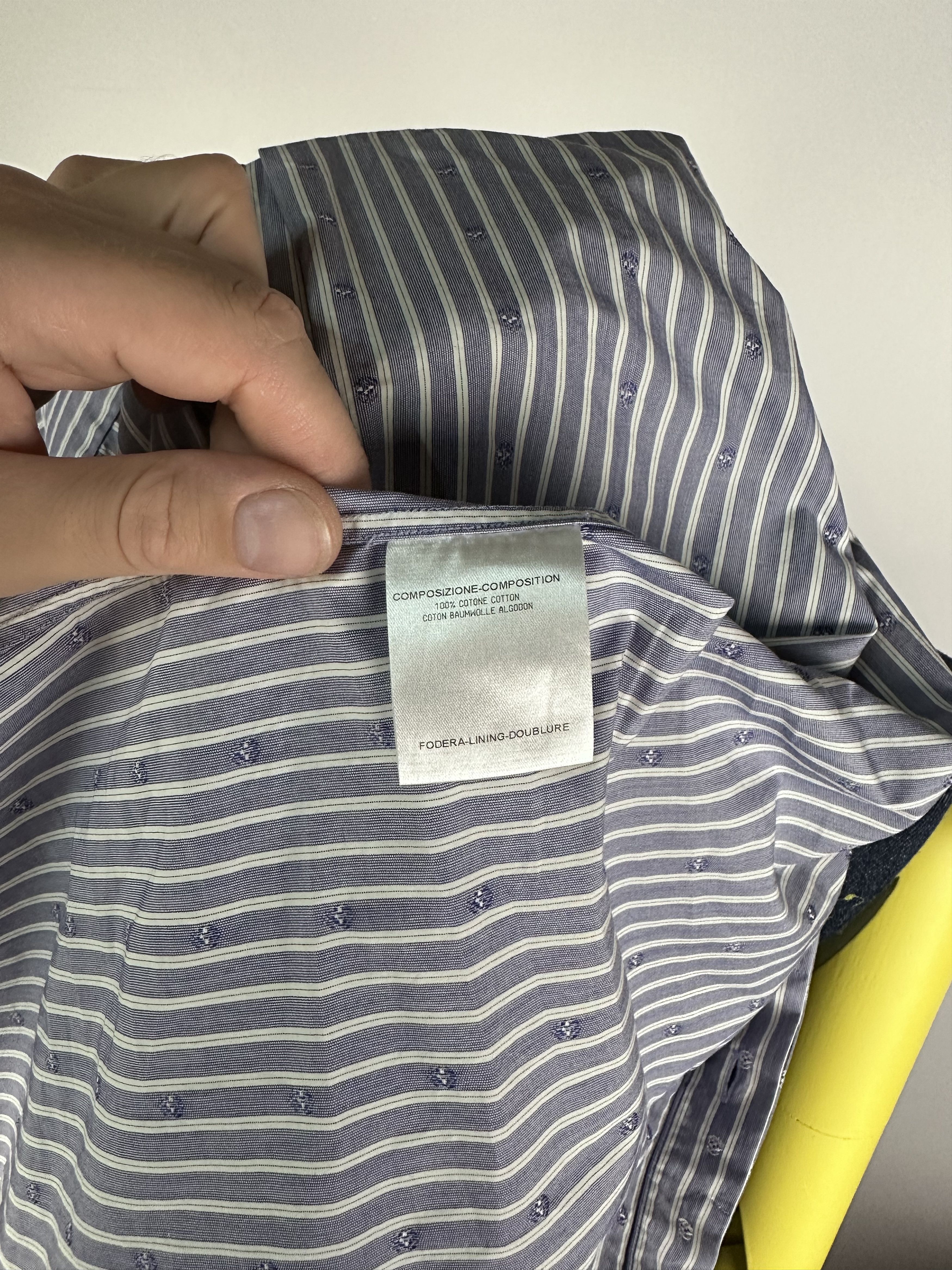 Alexander McQueen Alexander McQueen Skull Dress Shirt Long Sleeve Striped Size 48R - 11 Thumbnail