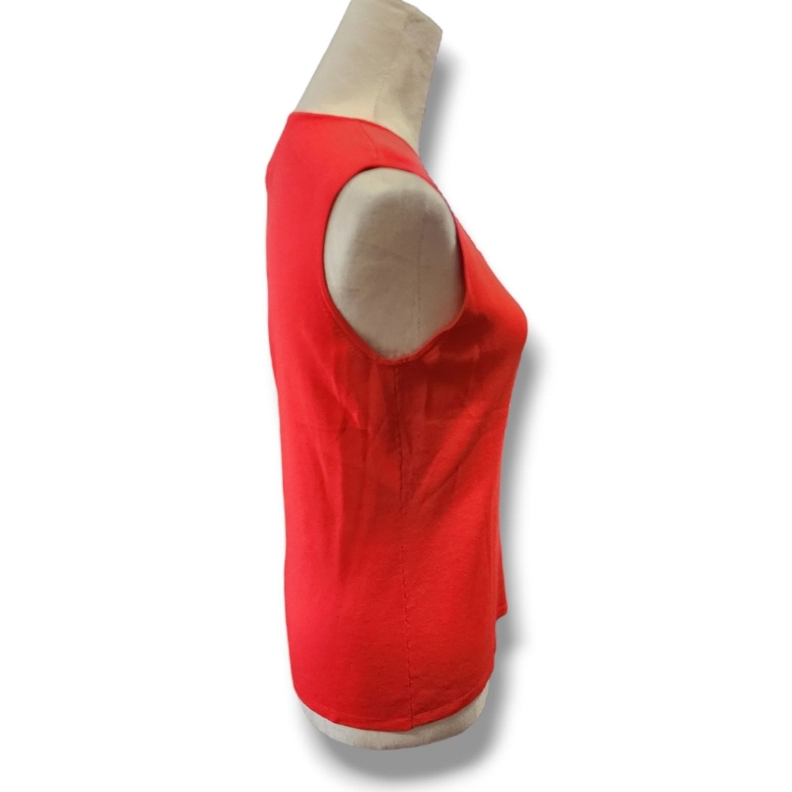Vintage Chico's Design Vintage 80s Sleeveless Bright Red Fitted Top Size S / US 4 / IT 40 - 2 Thumbnail