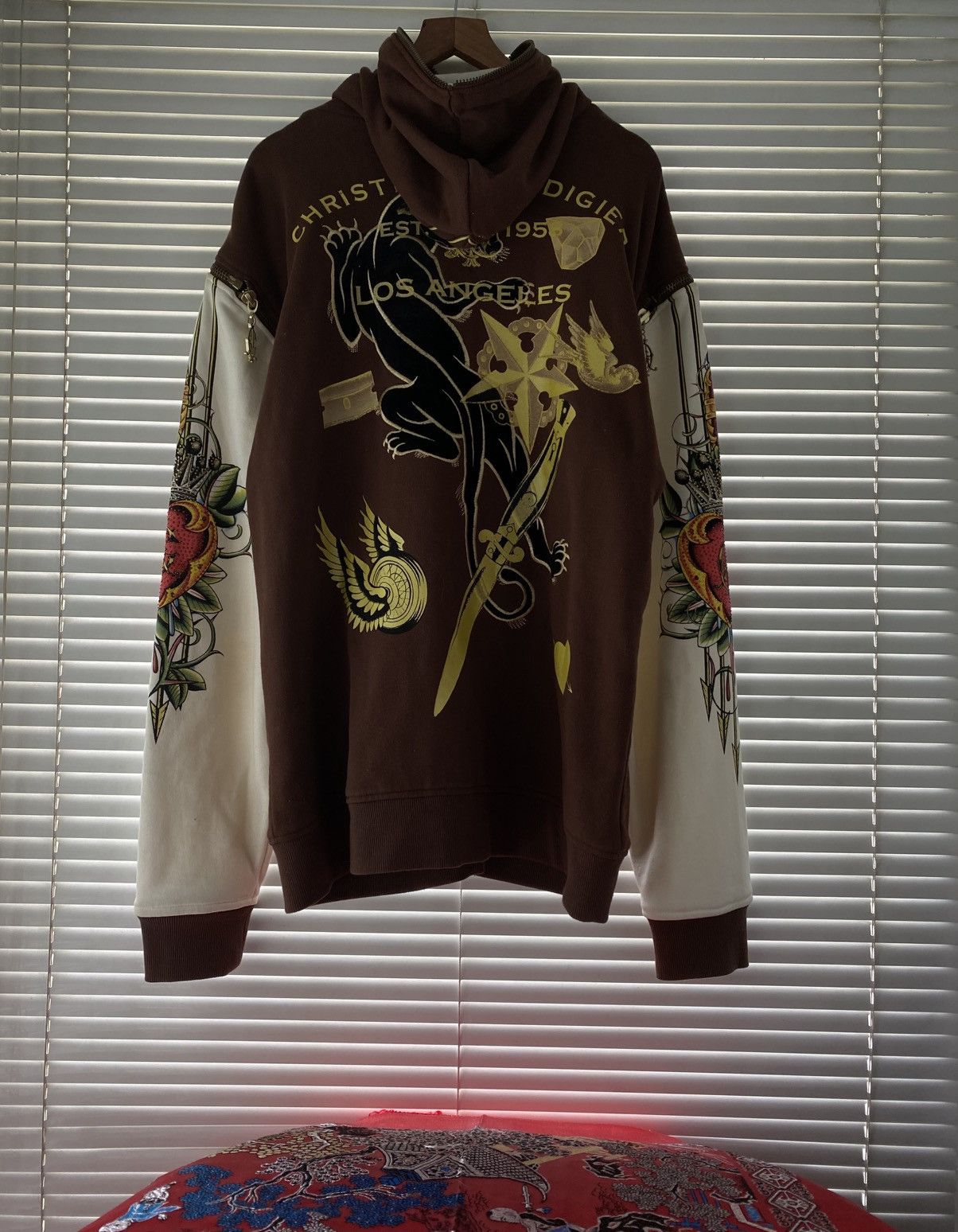 Christian Audigier × Ed Hardy × Vintage Vintage Christian Audigier Ed Hardy Y2K Authentic Hoodie Size US XL / EU 56 / 4 - 11 Thumbnail