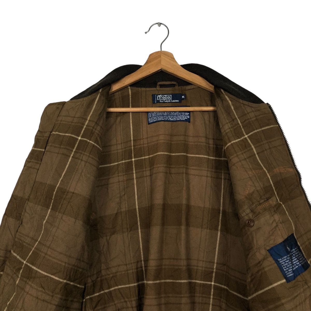 Polo Ralph Lauren 🔥VINTAGE WAX JACKET QUILTED POLO RALPH LAUREN BLANKET TARTAN Size US XL / EU 56 / 4 - 12 Thumbnail