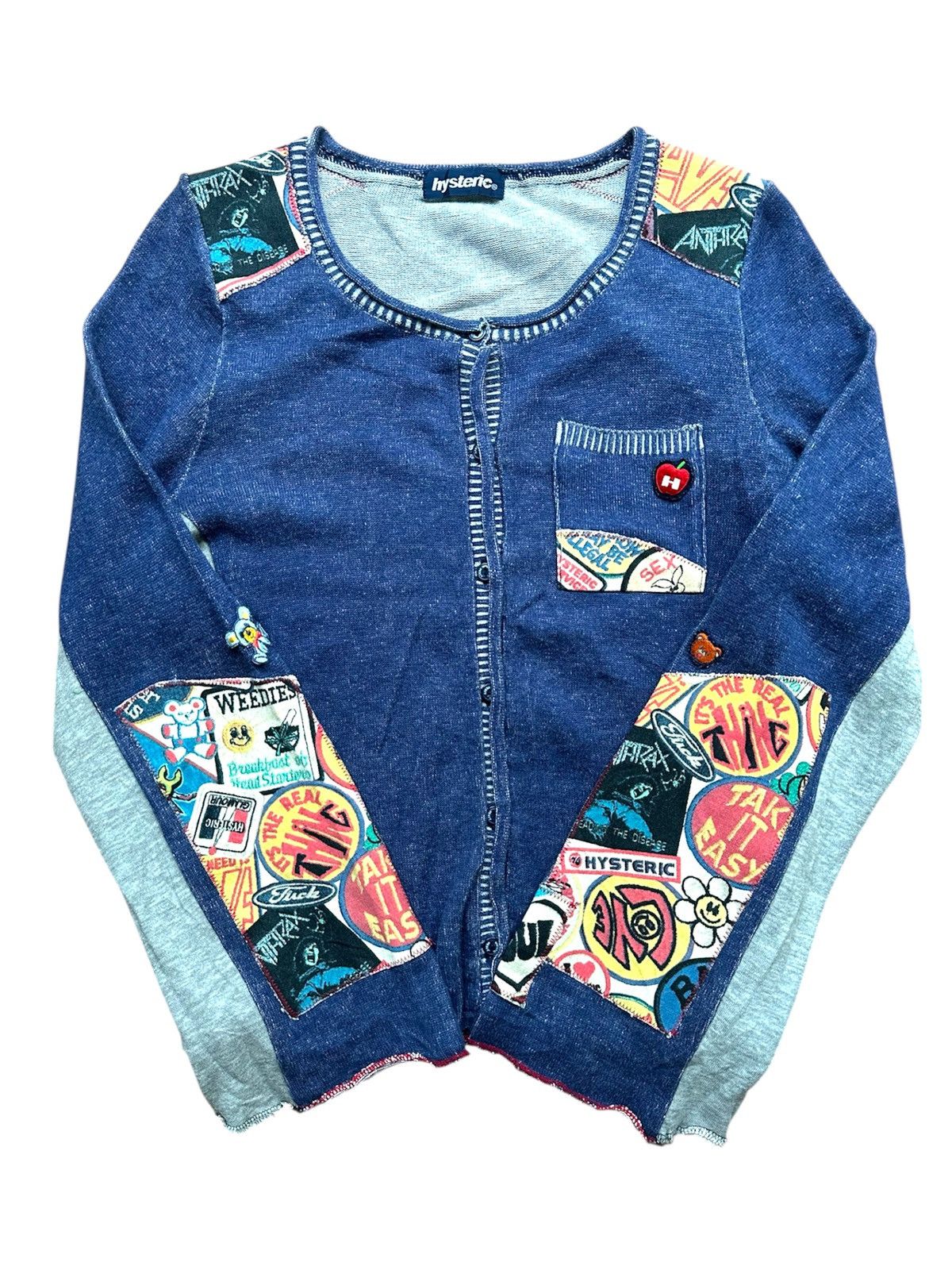 Hysteric Glamour Vintage 90’s Hysteric glamour patchwork cardigan knitwear Size US M / EU 48-50 / 2 - 1 Thumbnail