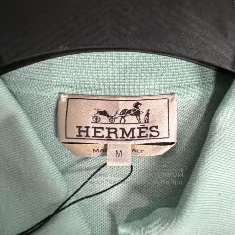 Hermes Hermes Mint Green H Letter Polo Shirt Size US M / EU 48-50 / 2 - 3 Thumbnail