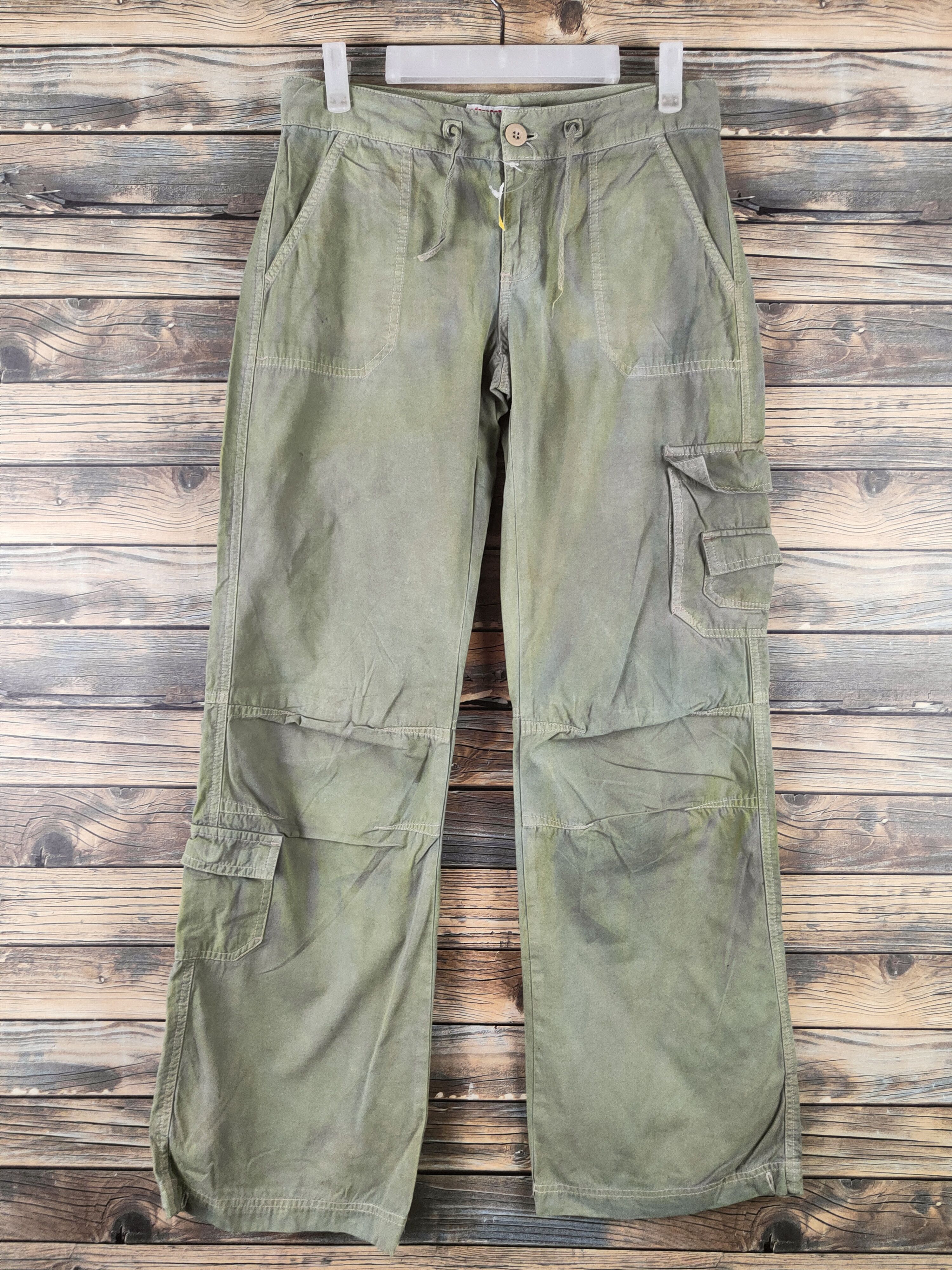 Aeropostale DL Aeropostale Green Faded Multipocket Cargo Pants #46-359 Size 28" / US 6 / IT 42 - 1 Thumbnail