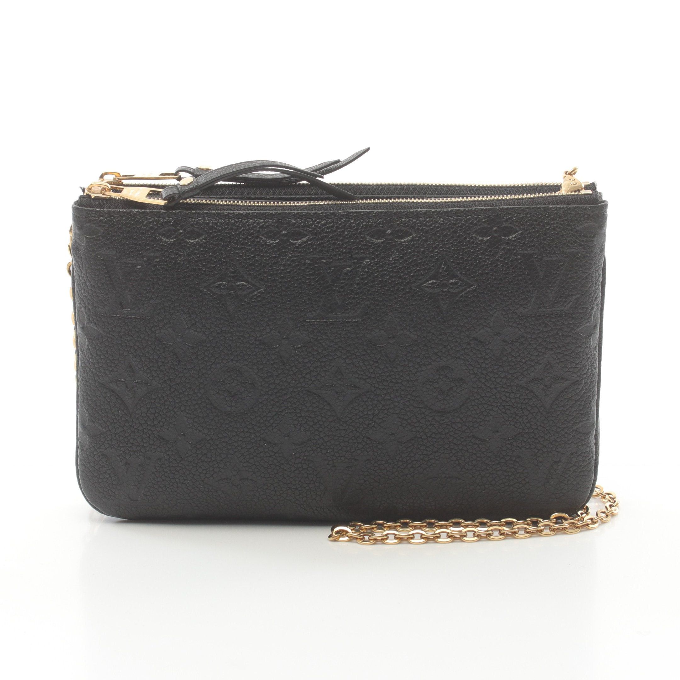 Louis Vuitton Louis Vuitton Pochette Double Monogram Empreinte Noir Chain Shoulder Bag Leather Black Size ONE SIZE - 1 Thumbnail