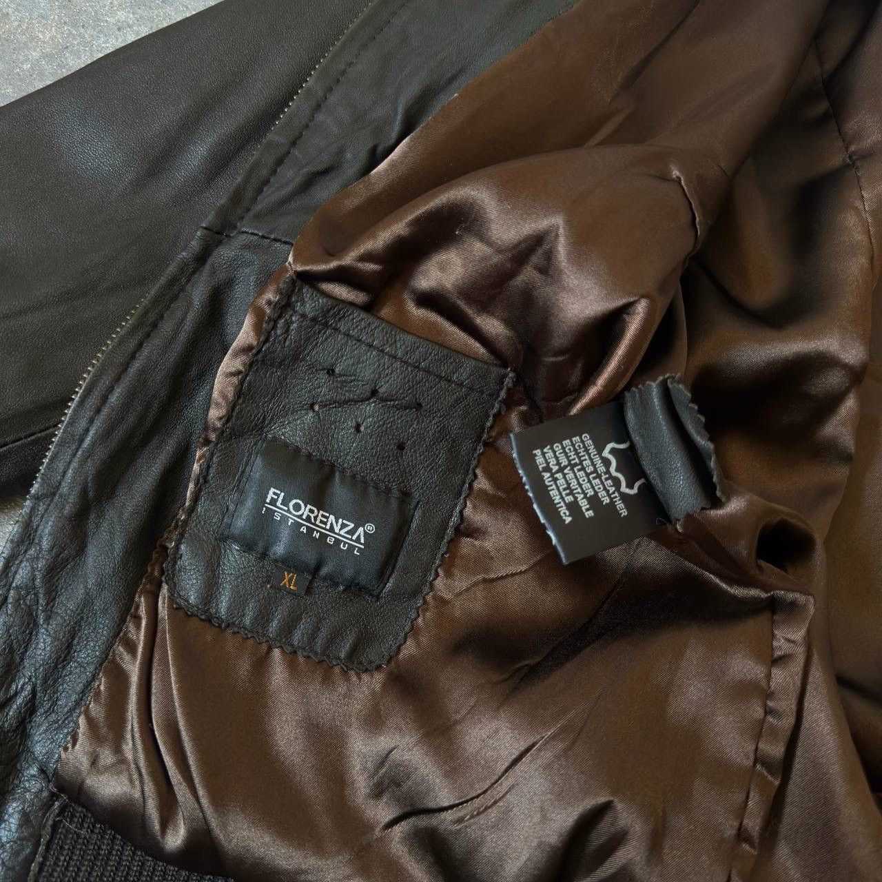 20471120 Japan Retro Style Vintage Brown Leather Jacket Size XL / US 12-14 / IT 48-50 - 8 Thumbnail