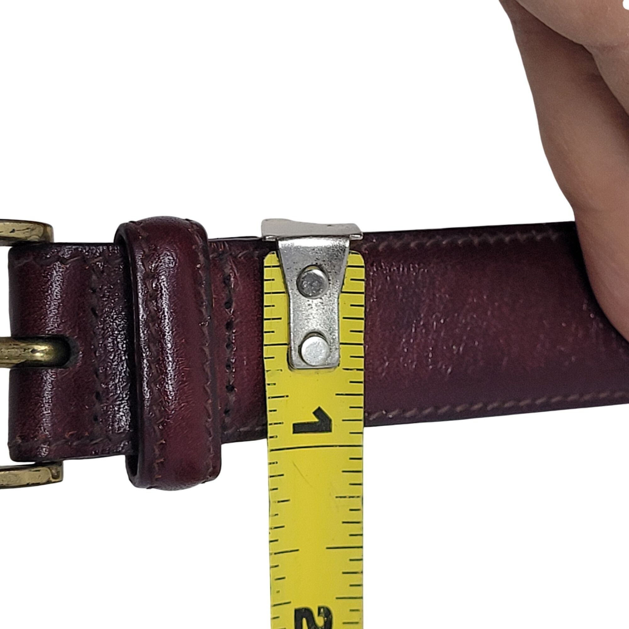 Trafalgar Trafalgar Cortina Burgundy Leather Belt Sz 40" Oxblood Gold Size 40 - 10 Thumbnail