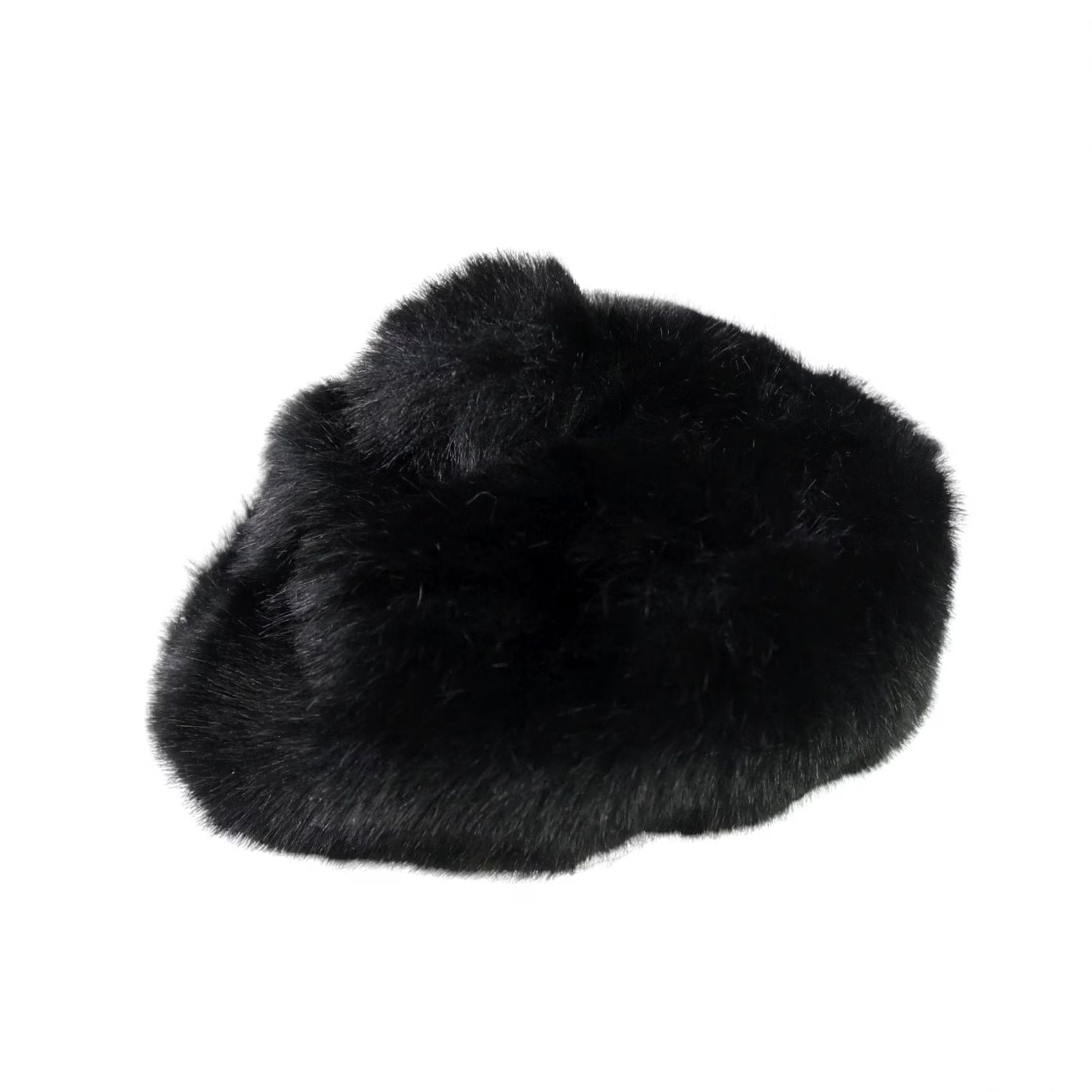 Vintage VINTAGE 60s Jacoll black faux fur beret hat bobble Women Size ONE SIZE - 6 Thumbnail