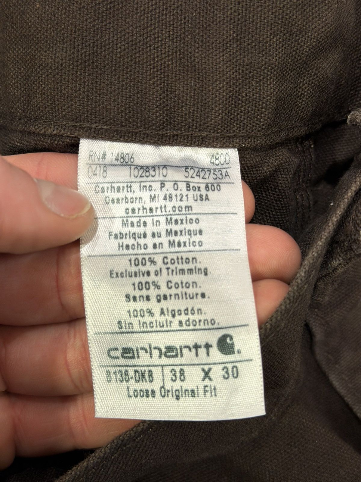 Carhartt Carhartt B136-DKB Carpenter Pants - Brown Size US 38 / EU 54 - 4 Thumbnail