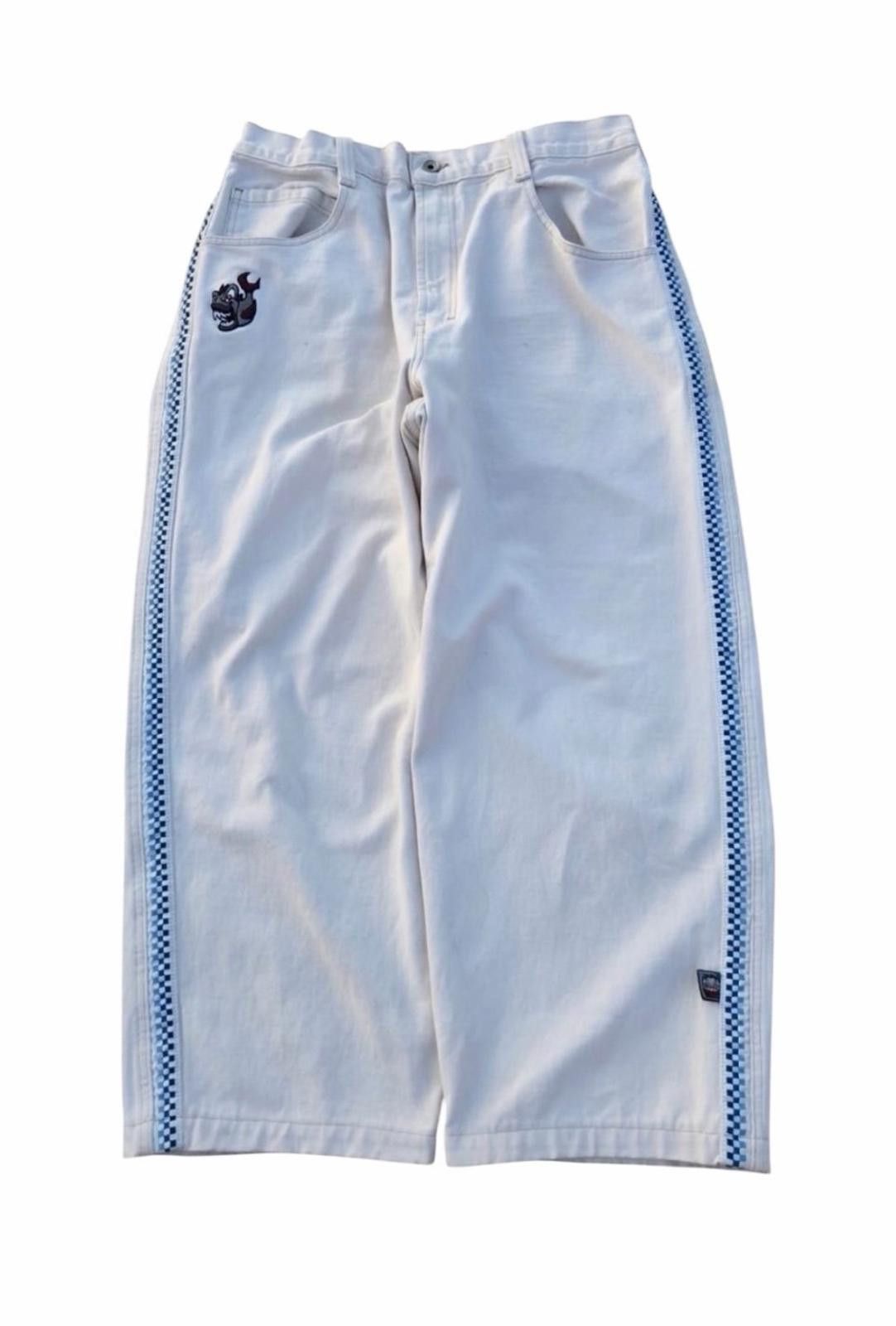 JNCO Grail JNCO White Wash Piranha Denim Jeans 1/1 Mens 36x30 90s Size US 36 / EU 52 - 2 Thumbnail