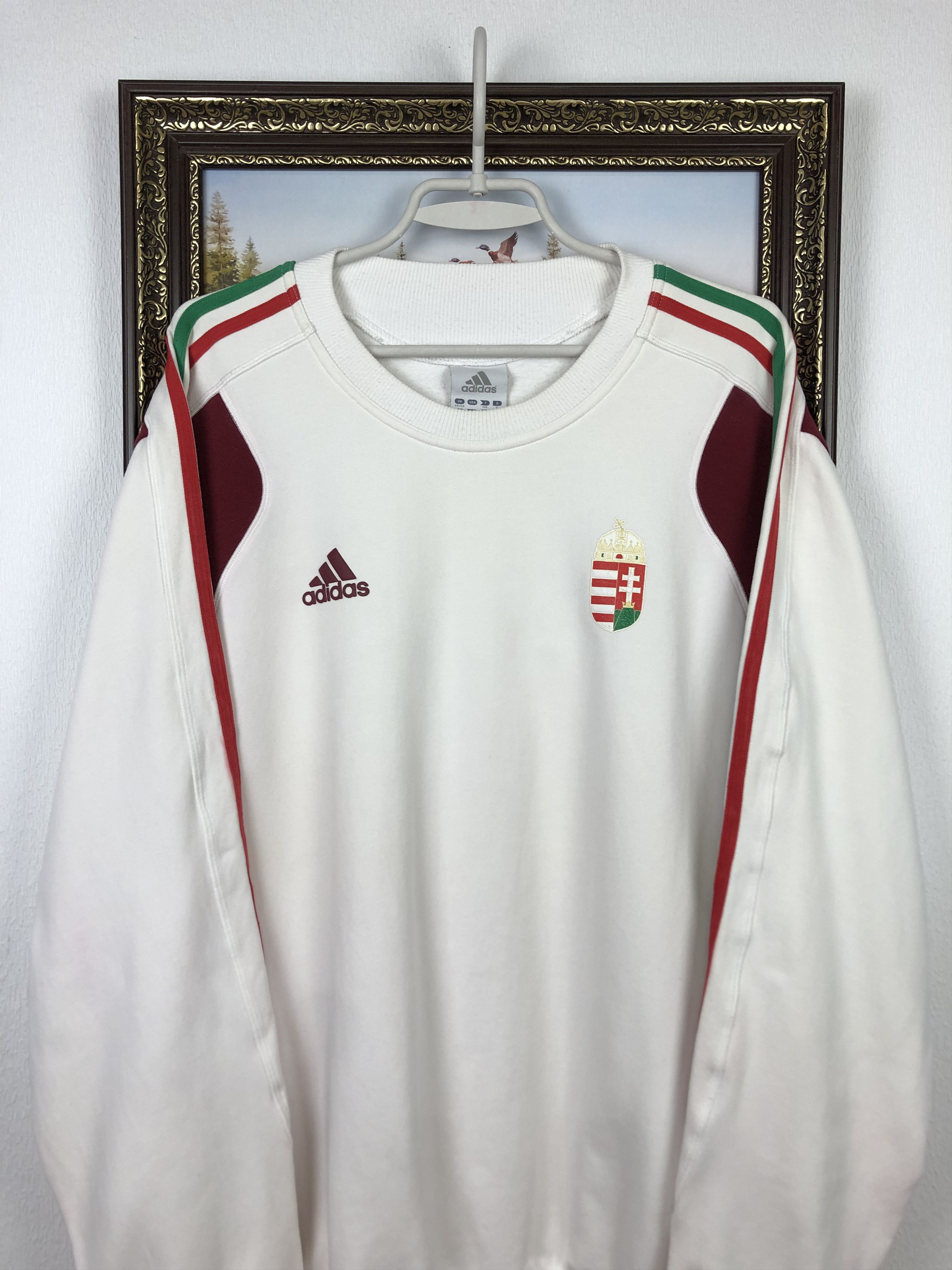 Adidas × Vintage Vintage Adidas Hungary Football Sweatshirt Soccer Track Top Size US XL / EU 56 / 4 - 2 Thumbnail