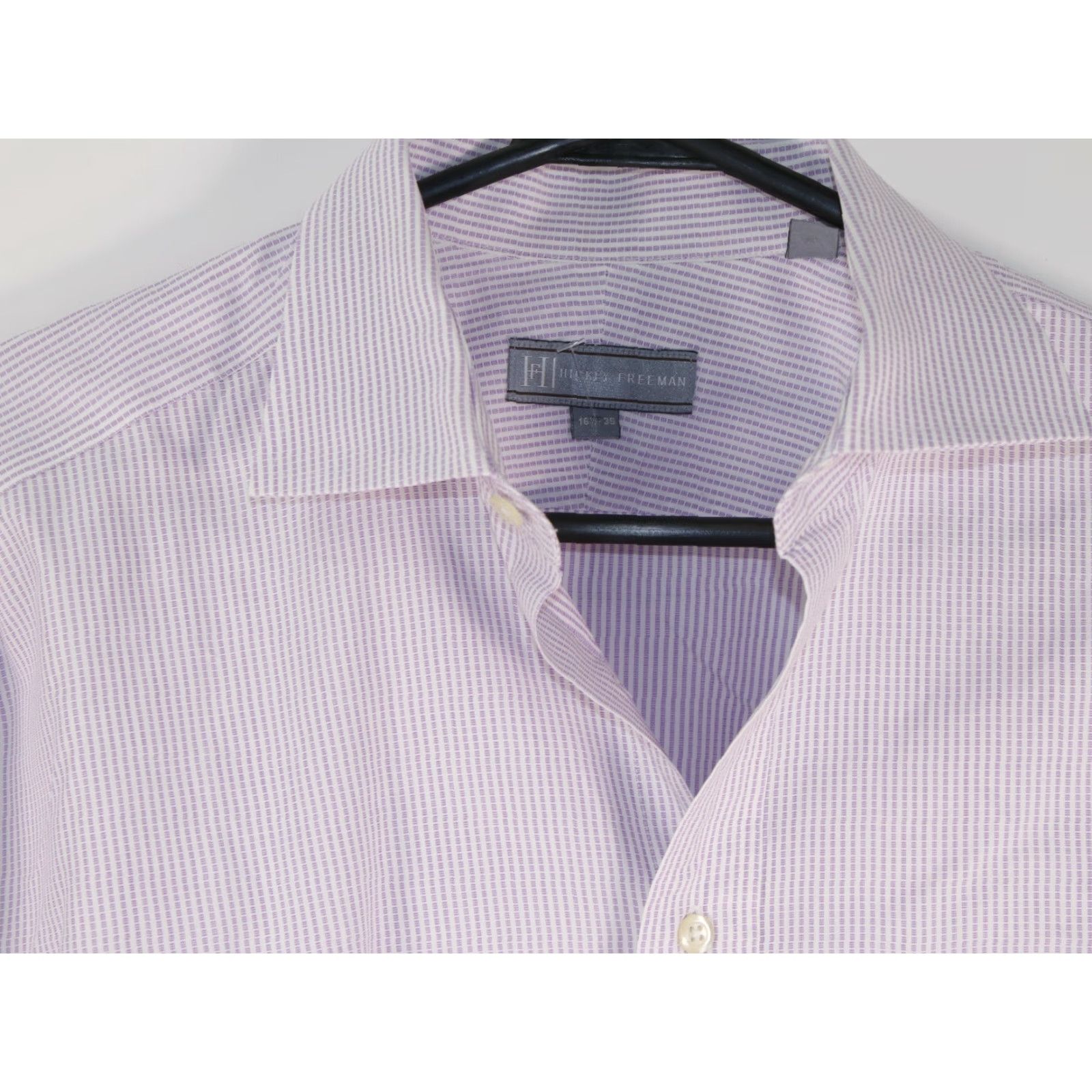 Vintage VINTAGE Hickey Freeman Men's Shirt Casual Button-Up Cotton Long Sleeve Striped 16.5 Fall Winter Spring Summer Size US L / EU 52-54 / 3 - 2 Thumbnail