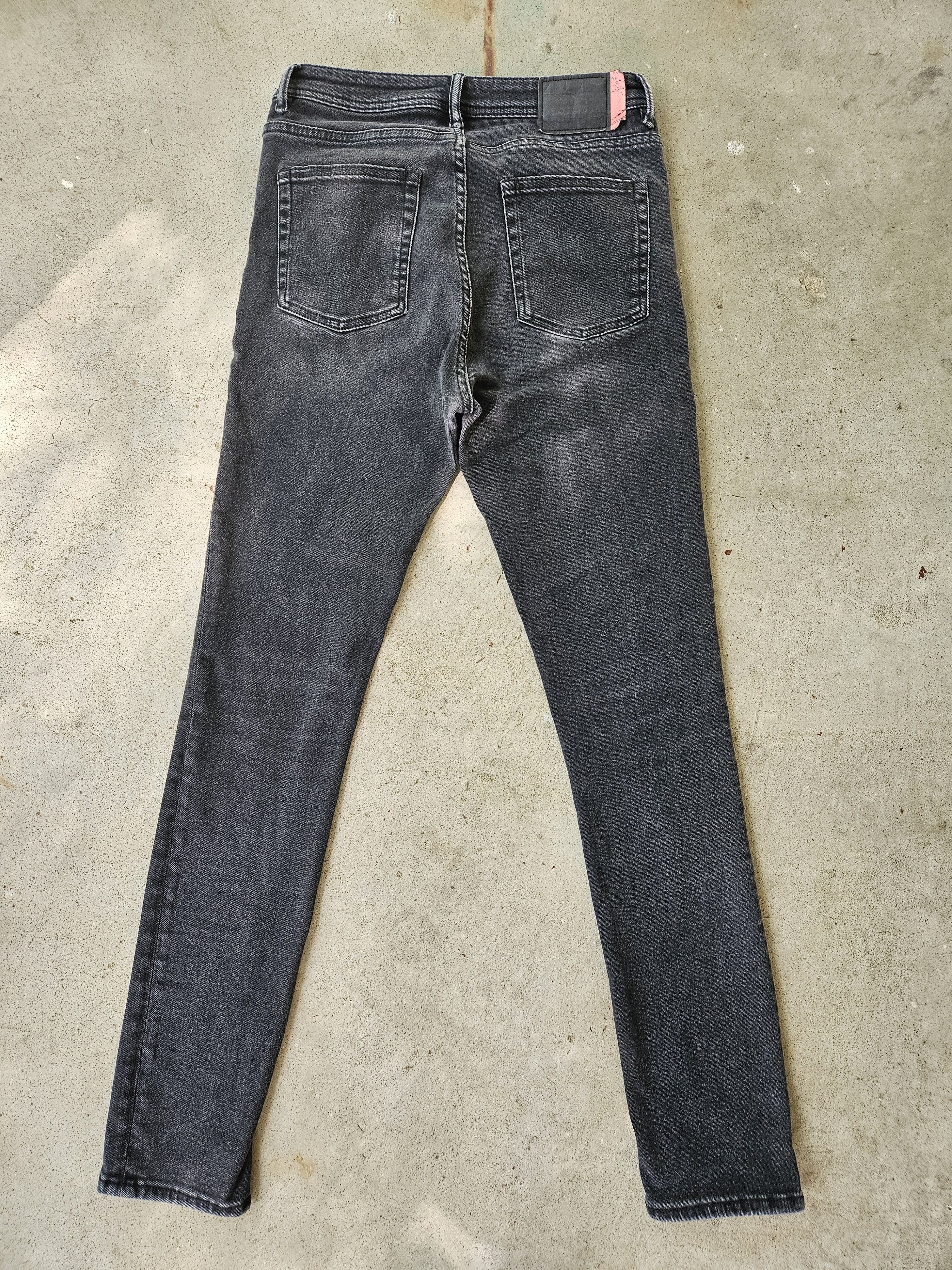 Acne Studios Blå Konst Peg Used Blk Patch Black Denim Jeans Size US 29 - 7 Thumbnail
