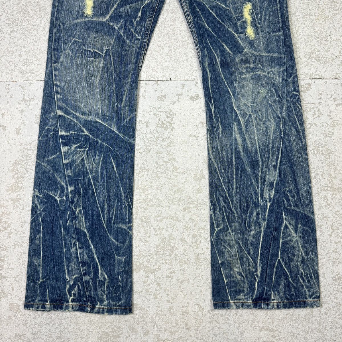 If Six Was Nine Twist Leg - 2000s Nylaus Flared Madness Jeans Size US 32 / EU 48 - 4 Thumbnail