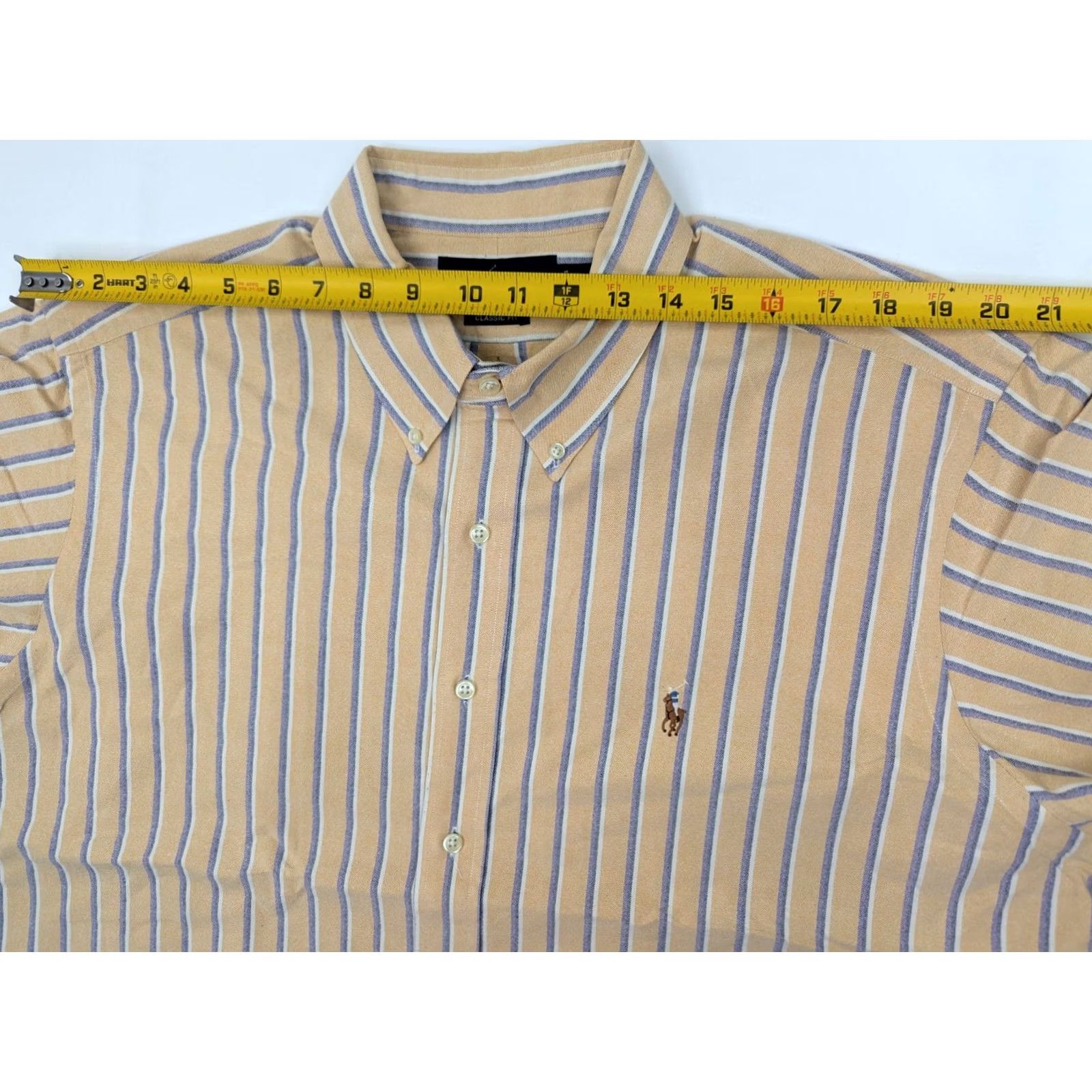Ralph Lauren Ralph Lauren Polo Shirt Men 2XL Classic Striped Pastel Yellow Blue White Button-Up Size US XXL / EU 58 / 5 - 6 Thumbnail