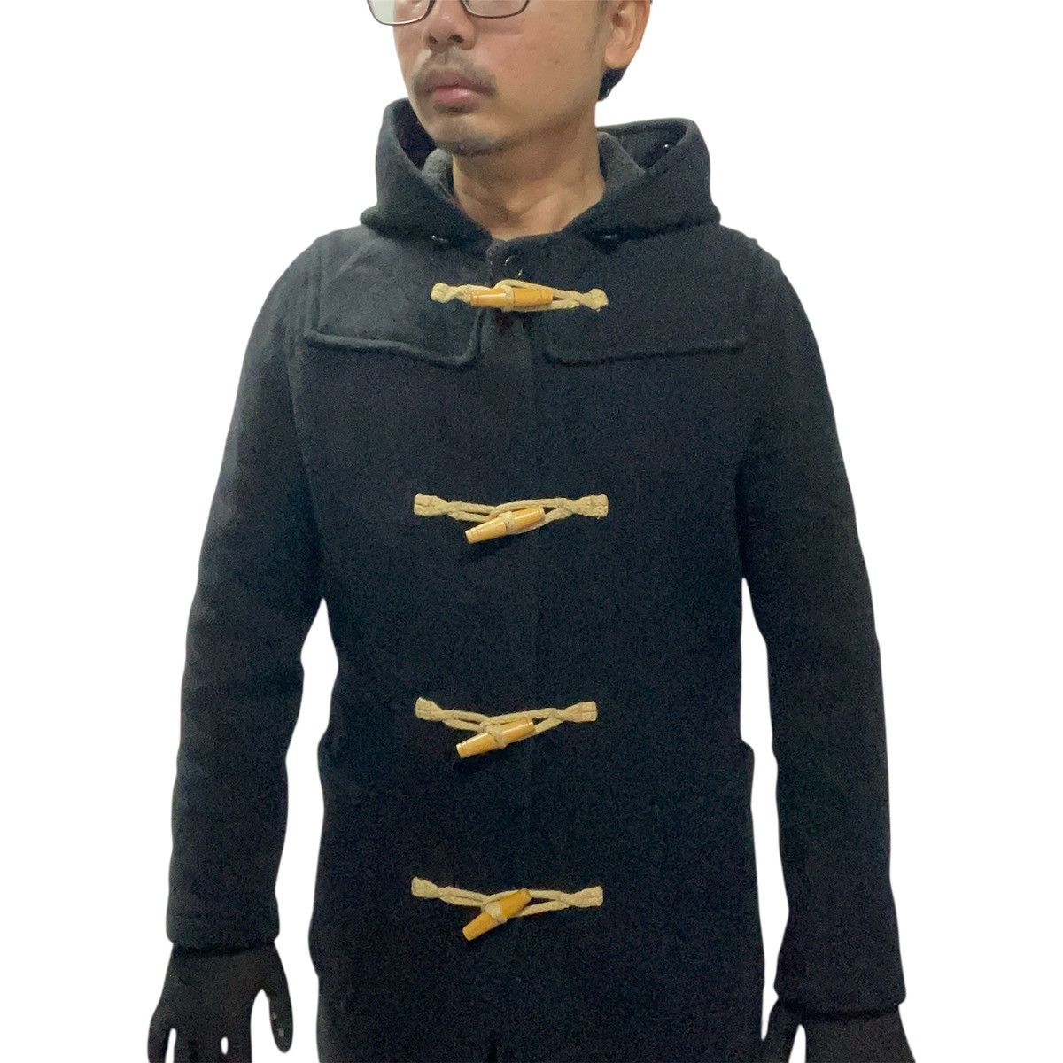 Uniqlo 🇯🇵 Vintage Uniqlo Wool Hooded Duffle Long Coat Button Jacket Size US M / EU 48-50 / 2 - 17 Thumbnail