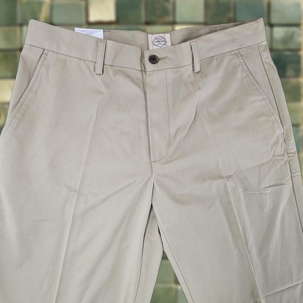 Vintage St. John's Bay Pants Mens 36x30 Khaki Classic Fit Easy Care Flat Front Chino Size US 36 / EU 52 - 1 Thumbnail