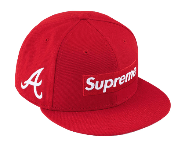 MLB × Supreme Supreme MLB Teams Box Logo NEW ERA Atlanta Braves Size 7 3/4  | Grailed