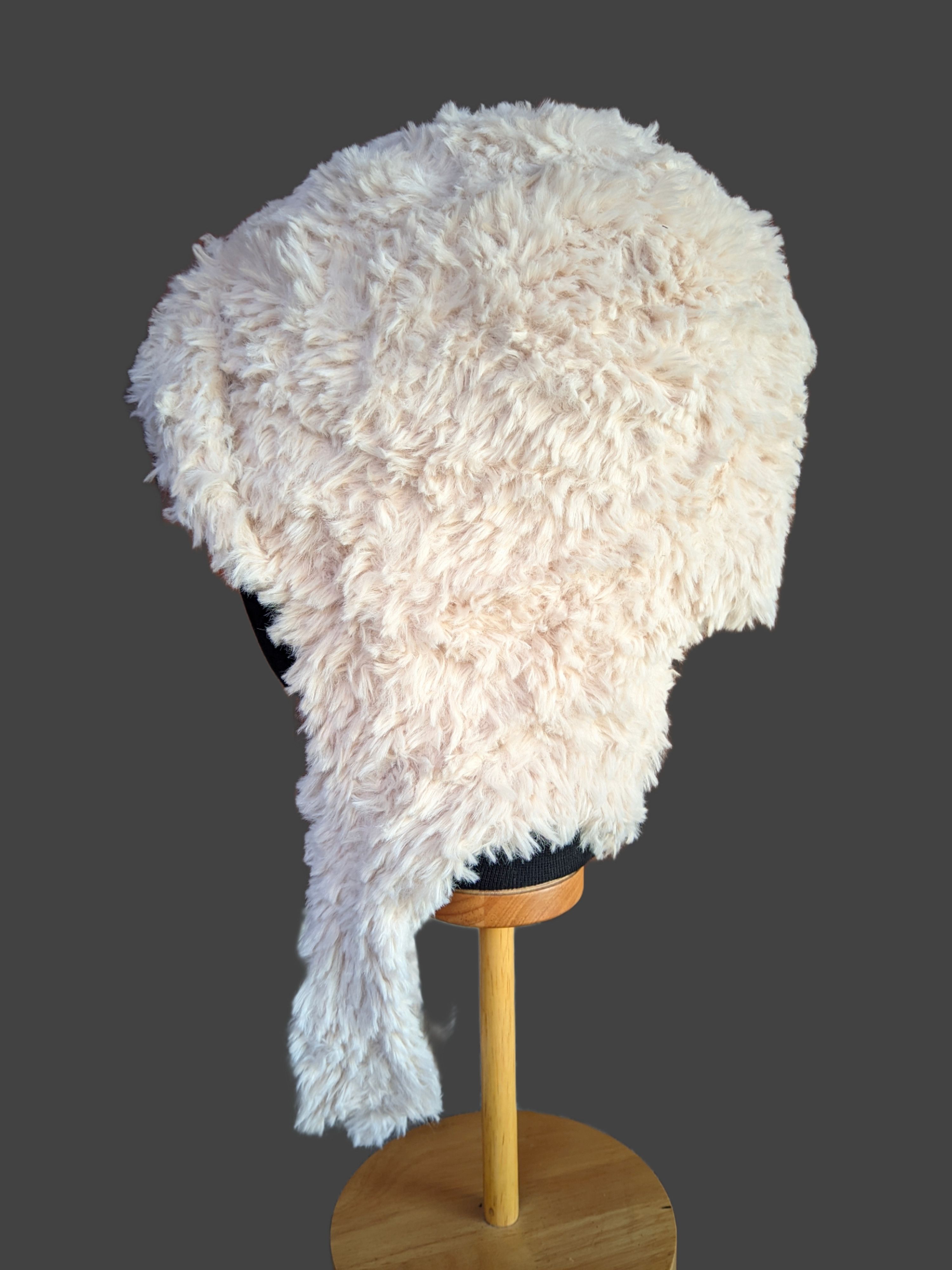 Japanese Brand Yuansu Fur Beanie Full Cover With Button Size ONE SIZE - 3 Thumbnail