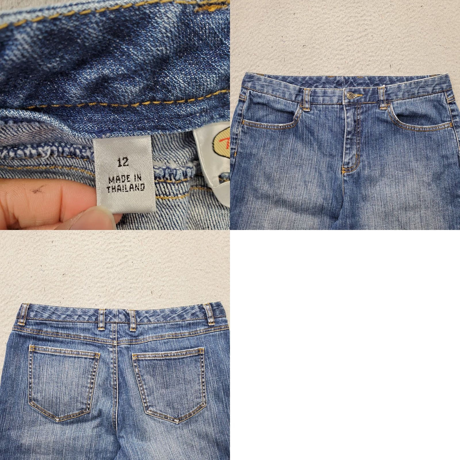Talbots Talbots Womens Capri Jeans 12 Blue Denim Regular Fit Stretch Rolled Hem Outdoor Casual Shirt/Jeans Size 34" / US 12 / IT 48 - 8 Thumbnail