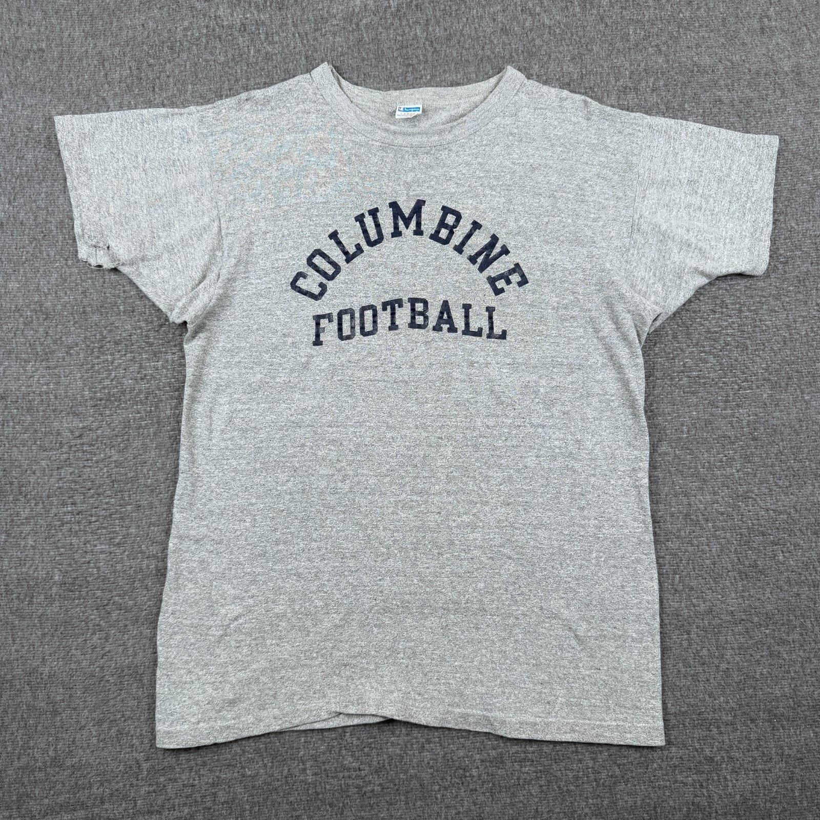 Vintage Champion Columbine Rebels Ringer Shirt Men's L 70s