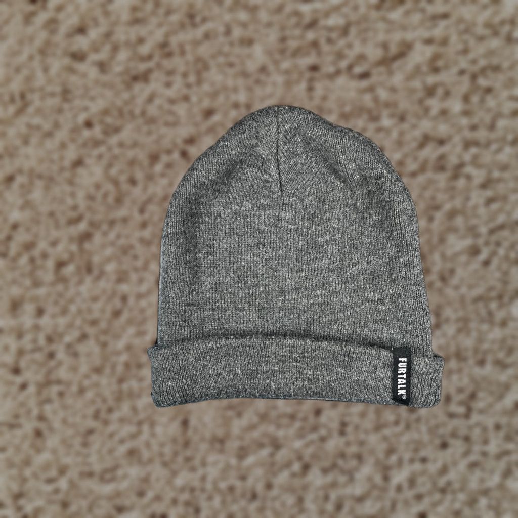 Vintage Furtalk Beanie Toque Hat Adult One Size Gray Acrylic Knit Logo Ski Beanie Mens Womens 100% Acrylic Knit Gift Size ONE SIZE - 1 Thumbnail