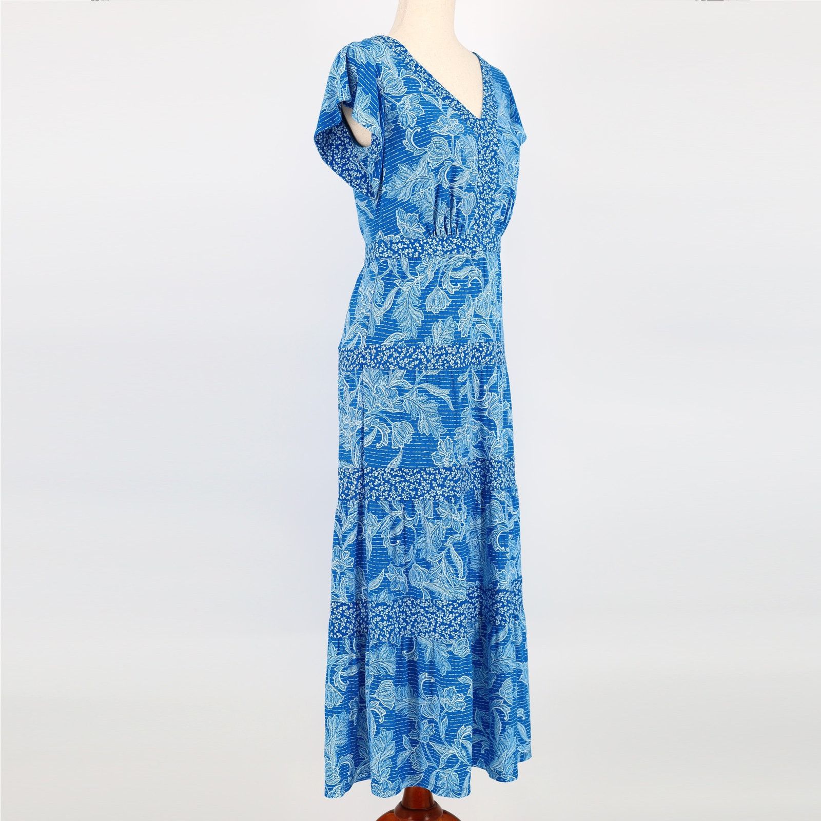 Lauren Ralph Lauren Ralph Lauren Women Blue Floral Boho Midi Dress Size US 4 Size S / US 4 / IT 40 - 5 Thumbnail